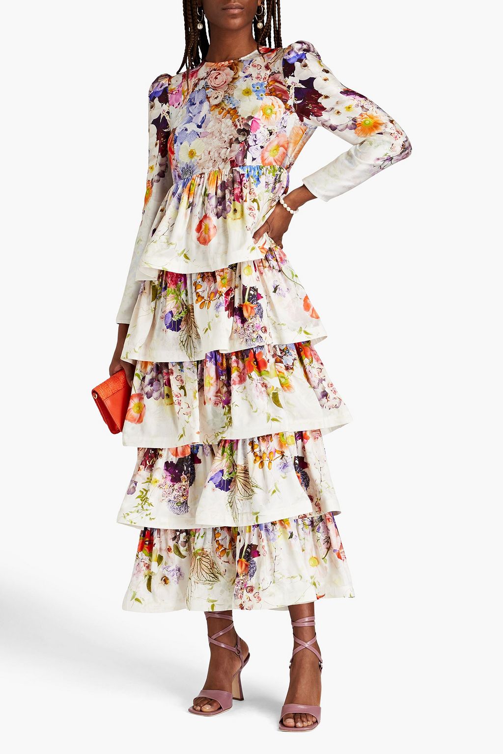 Prima tiered midi dress Clearance