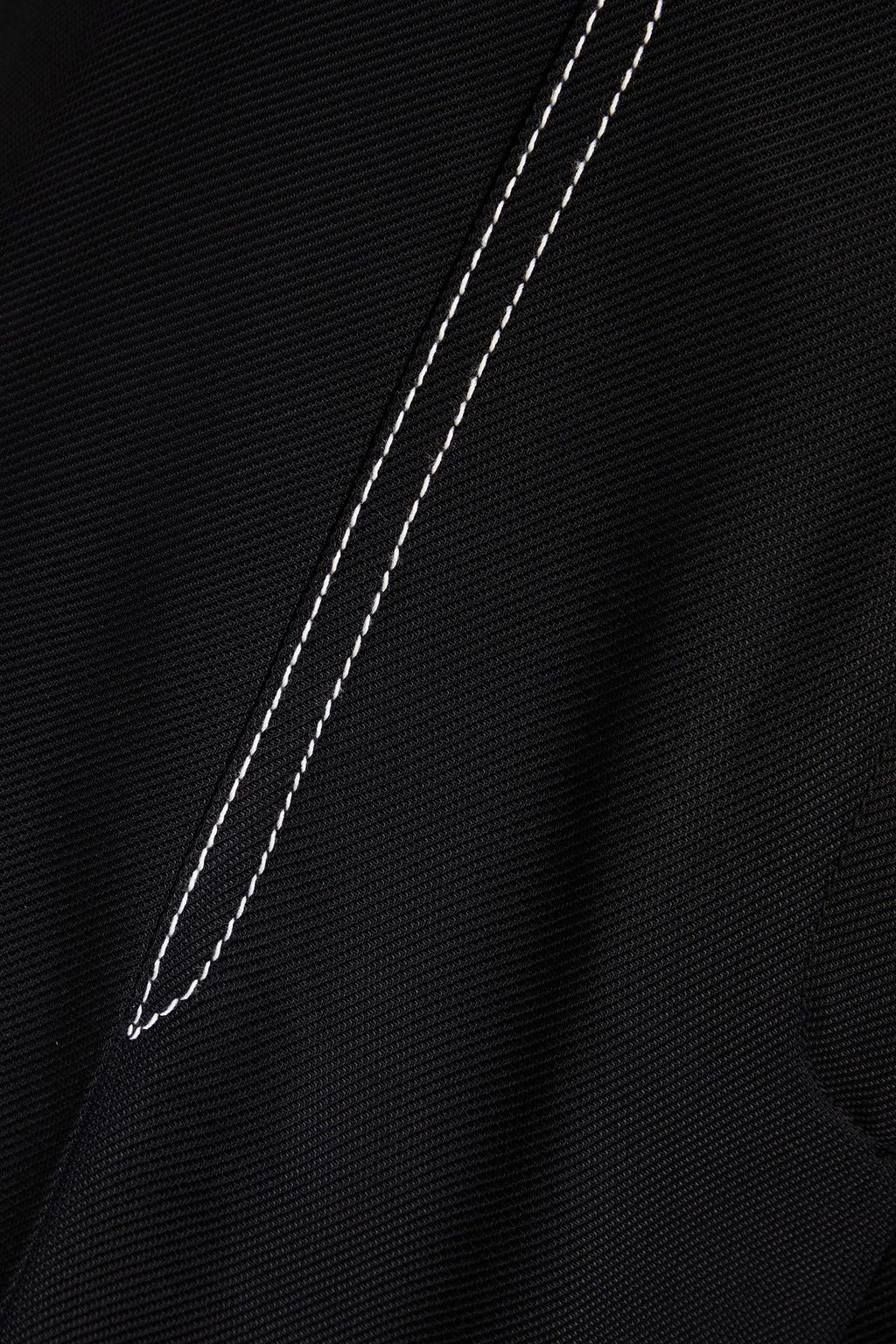 SANDRO Topstitched twill wide-leg pants