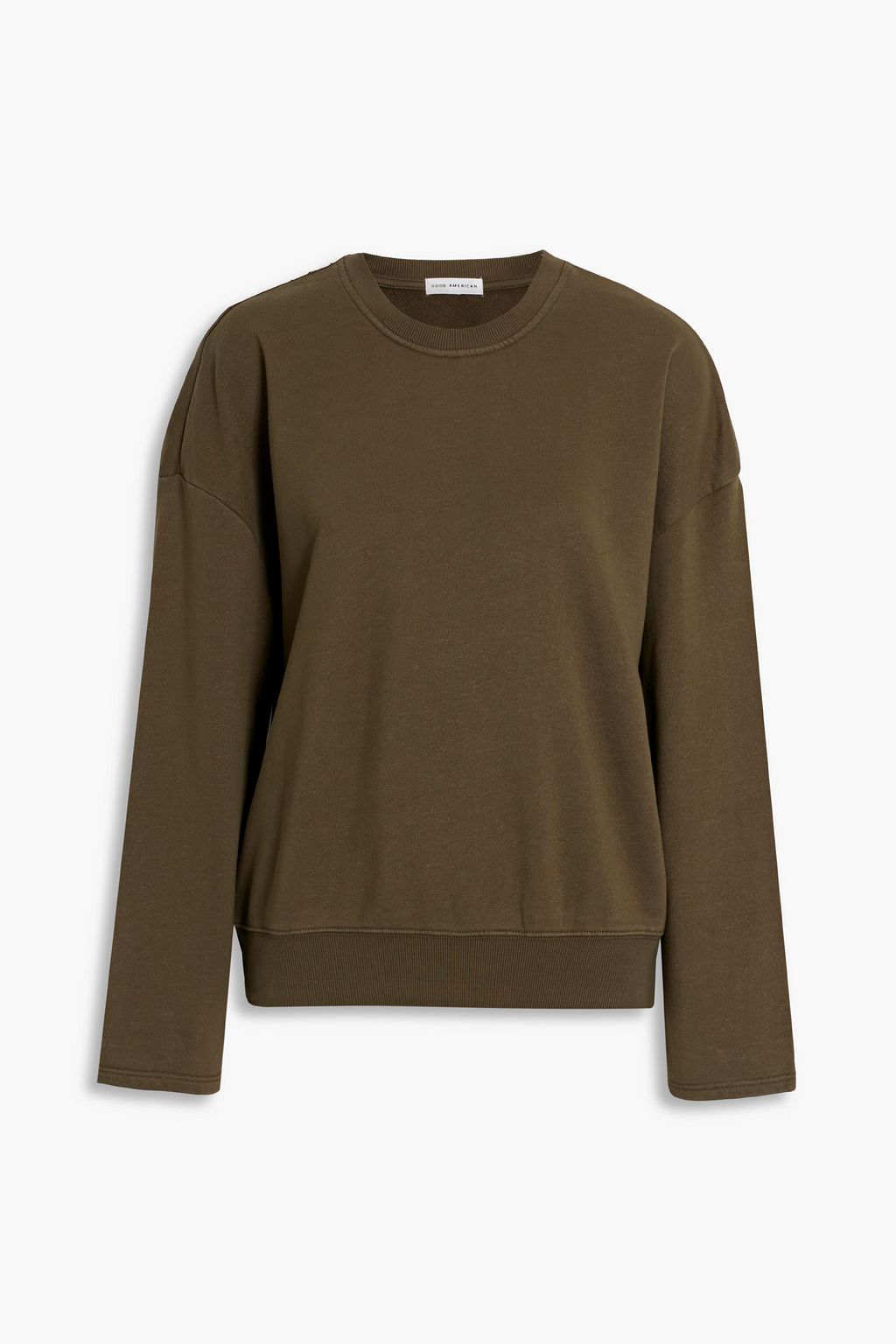 GOOD AMERICAN Cotton-blend jersey sweatshirt | THE OUTNET