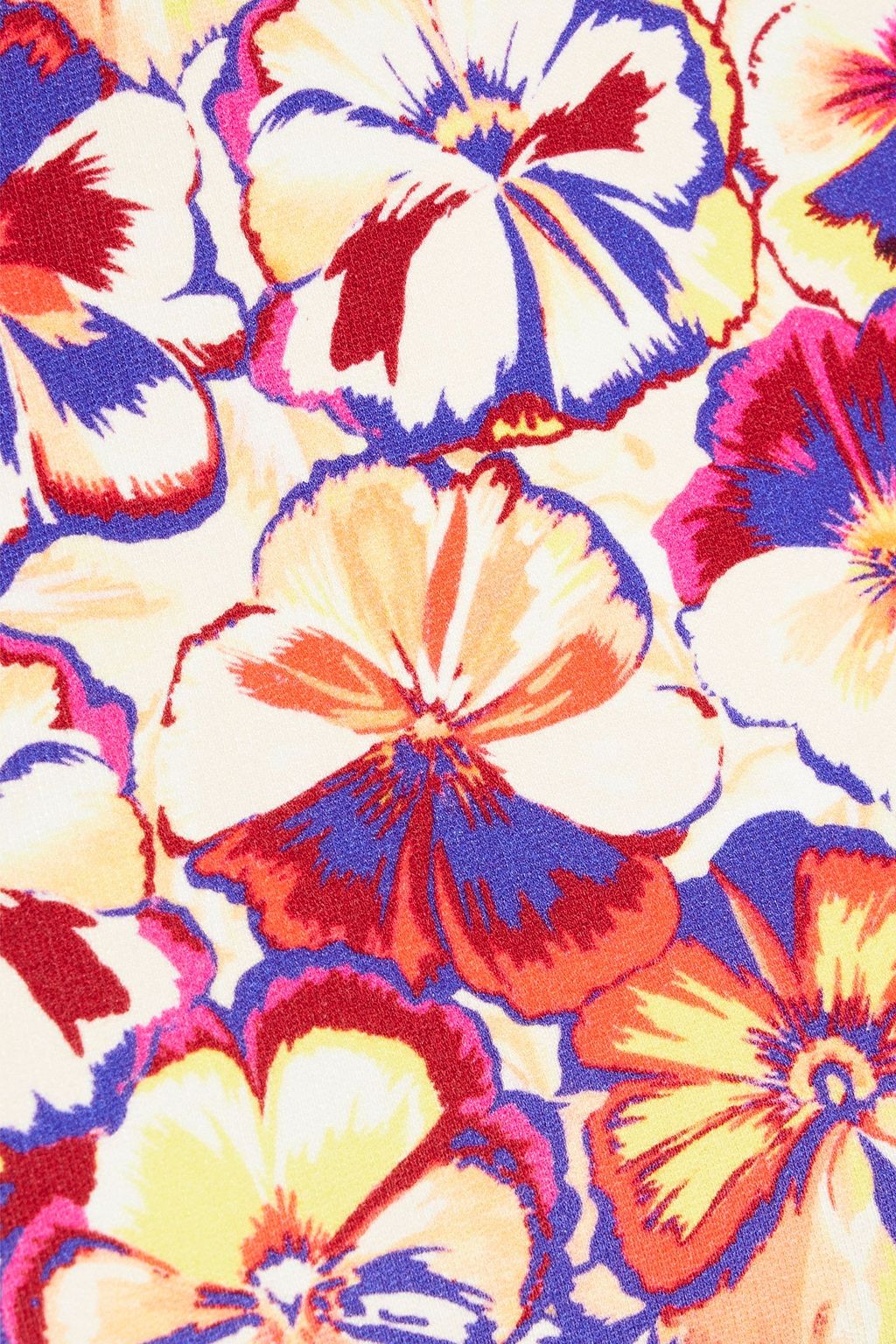 RABANNE Cropped floral-print stretch-jersey top