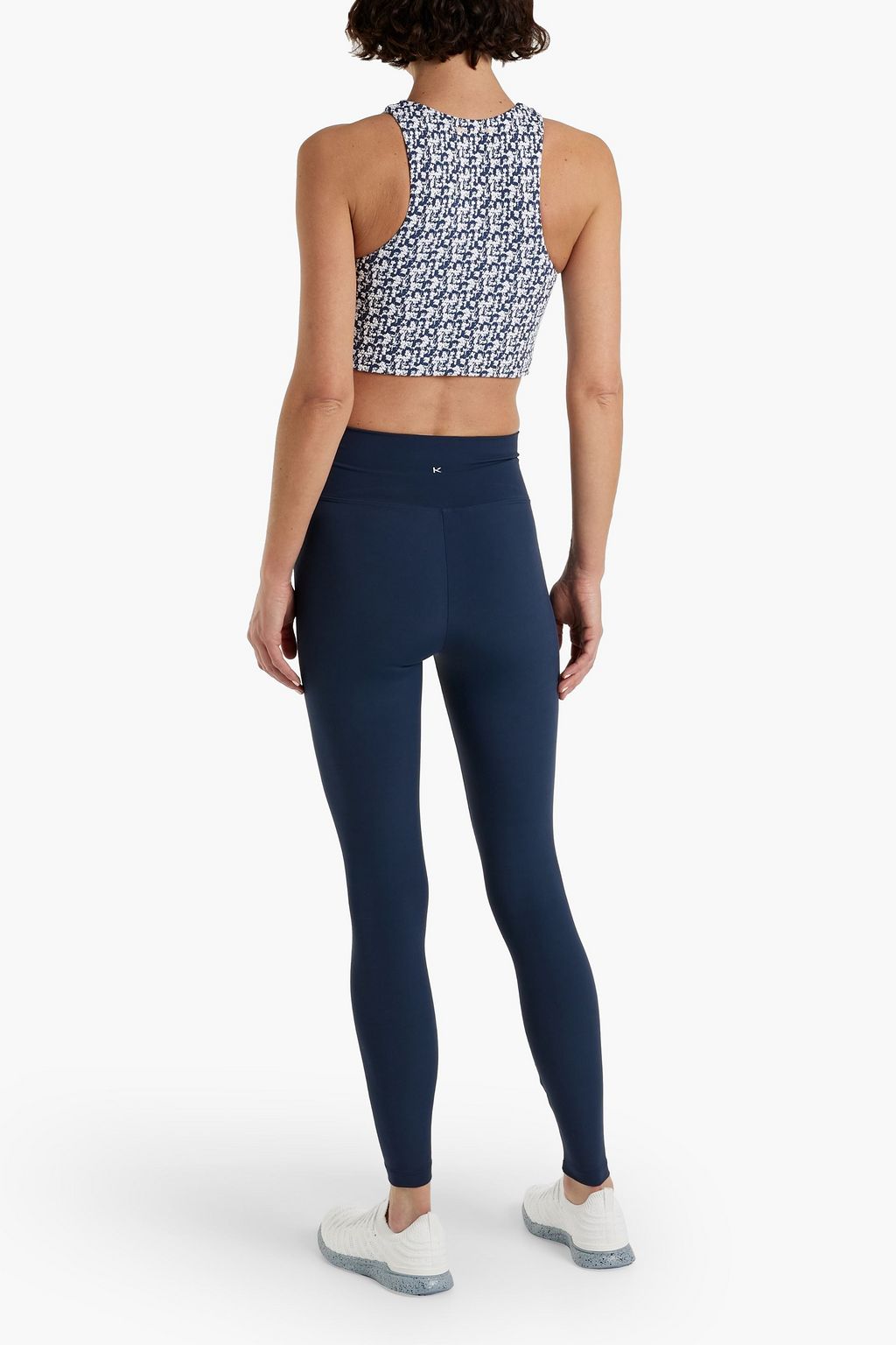 THE UPSIDE Oceania Palm cropped stretch-jacquard top