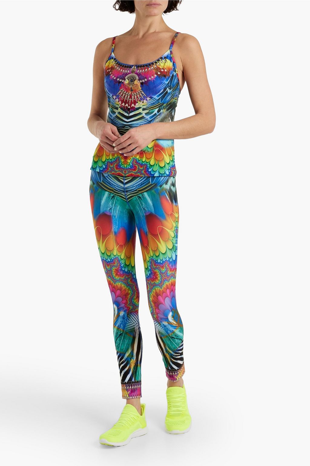 CAMILLA Printed stretch-jersey tank