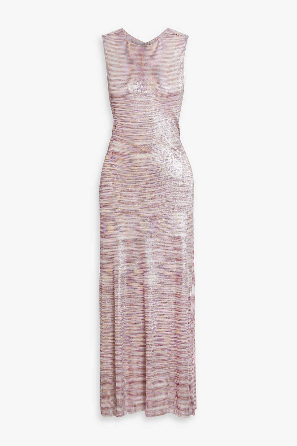 Missoni Open-back Metallic Crochet-knit Maxi Dress In Lilac | ModeSens