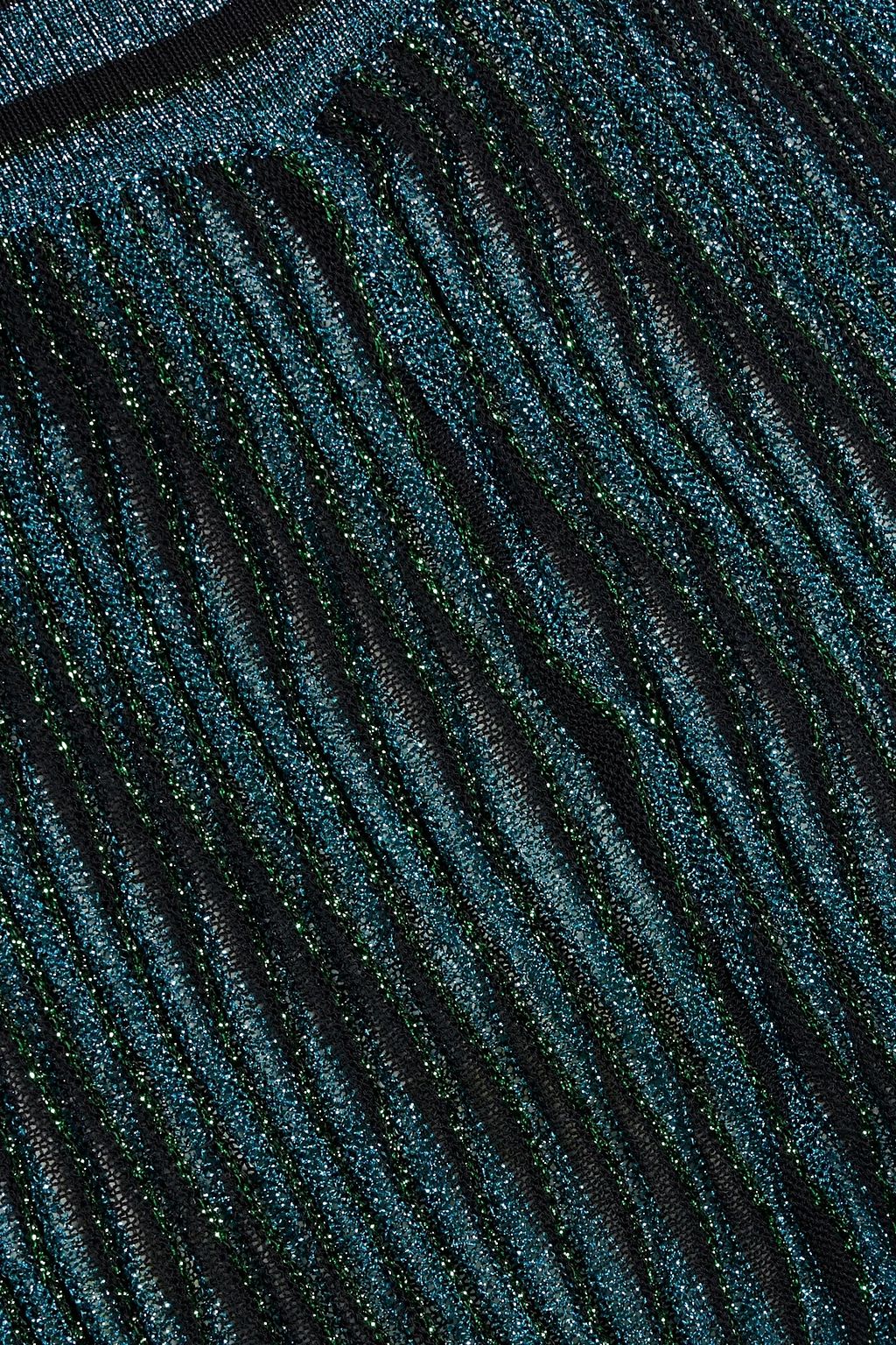 MISSONI Striped metallic crochet-knit wide-leg pants