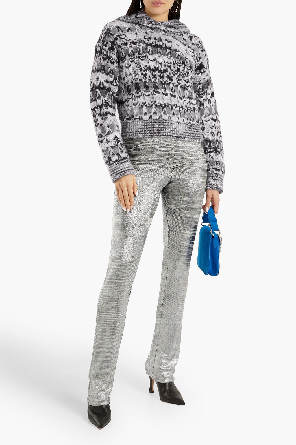 MISSONI Jacquard-knit alpaca-blend hoodie