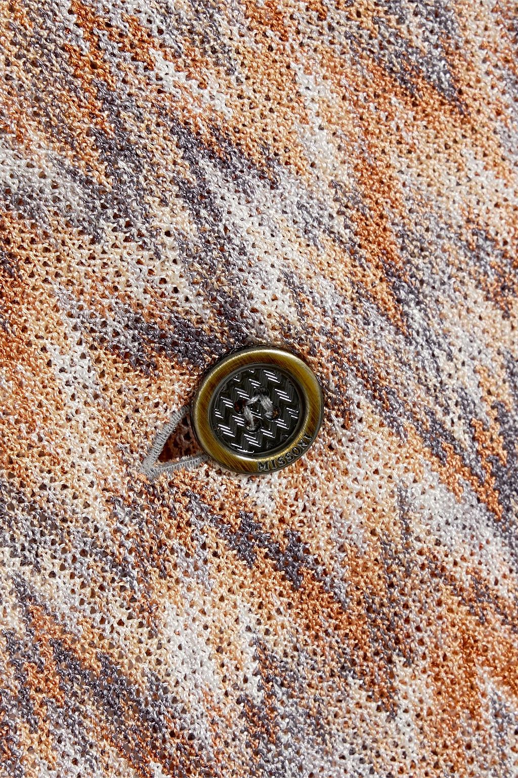 MISSONI Double-breasted crochet-knit blazer