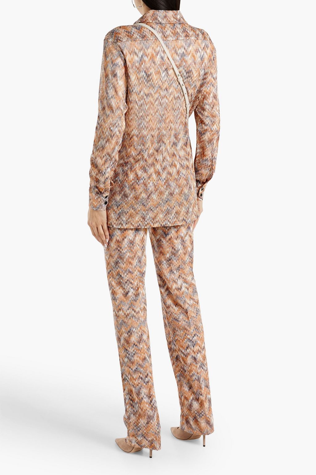 MISSONI Double-breasted crochet-knit blazer