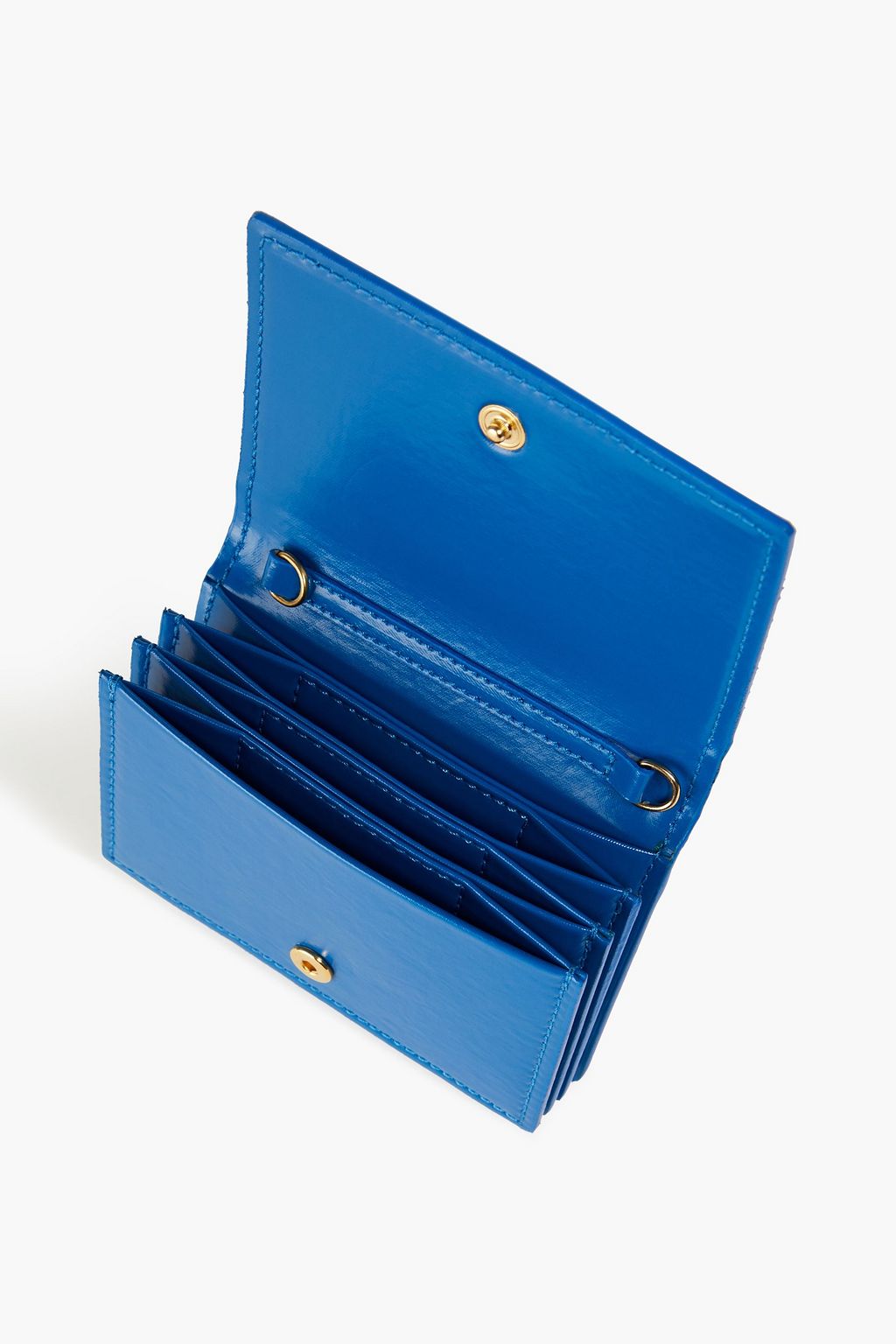 NANUSHKA Kingsley vegan patent-leather cardholder