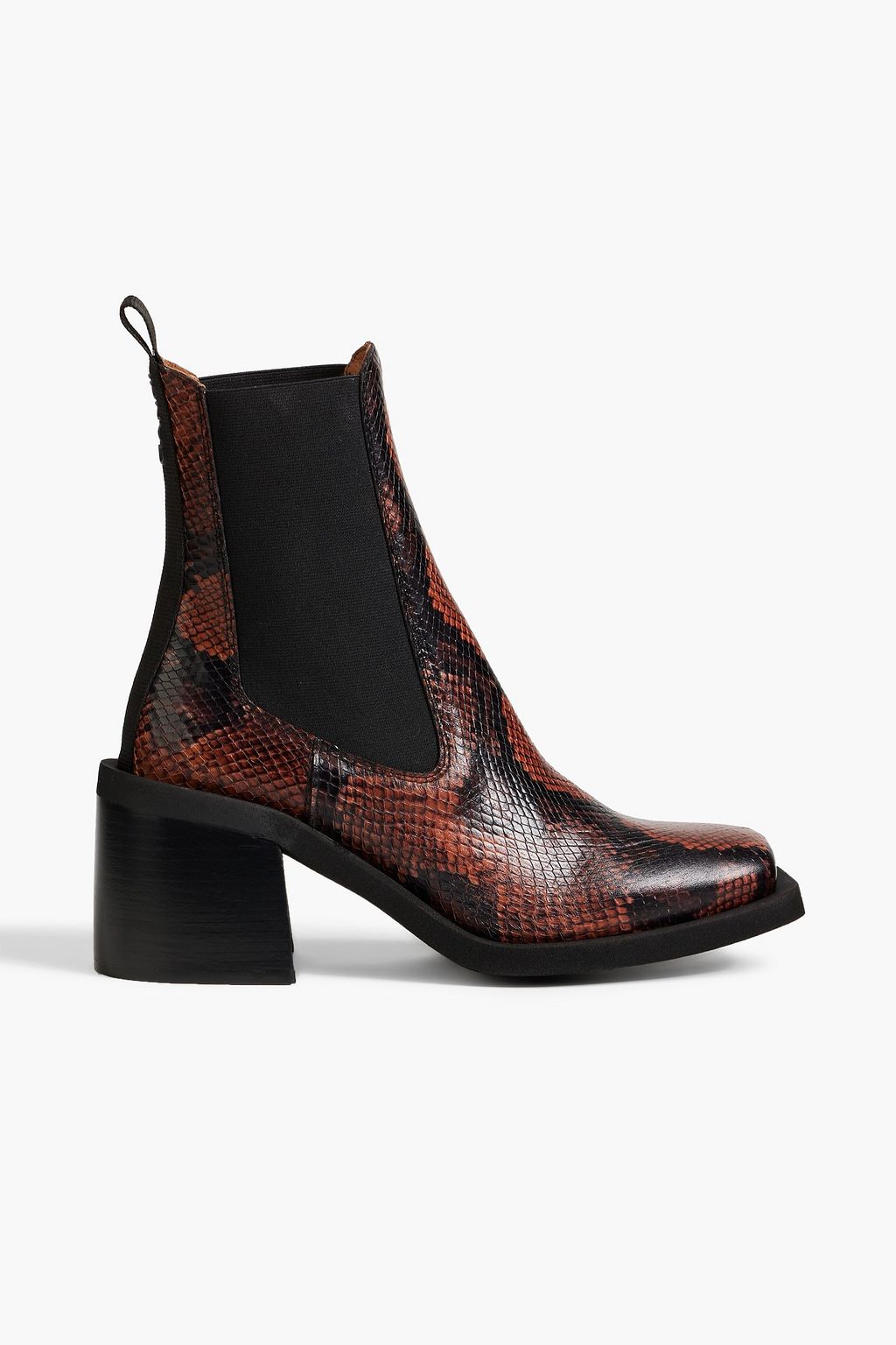 bruge MP Auto GANNI Snake-effect leather Chelsea boots | Sale up to 70% off | THE OUTNET