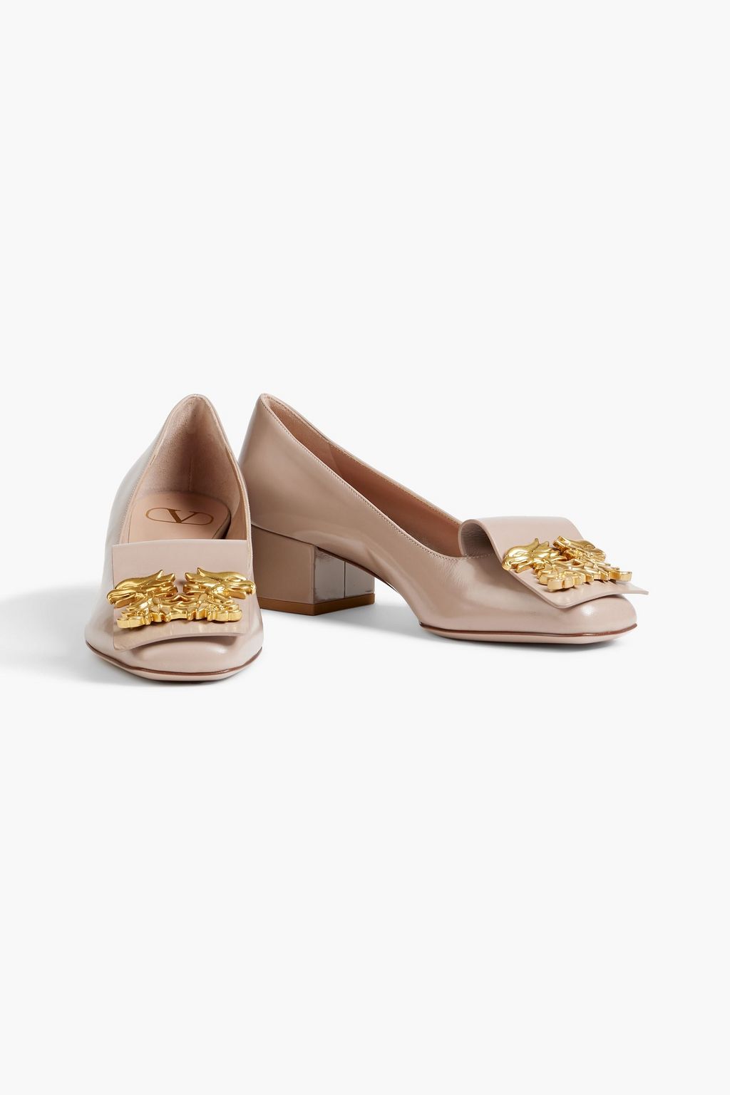 VALENTINO GARAVANI Embellished patent-leather pumps