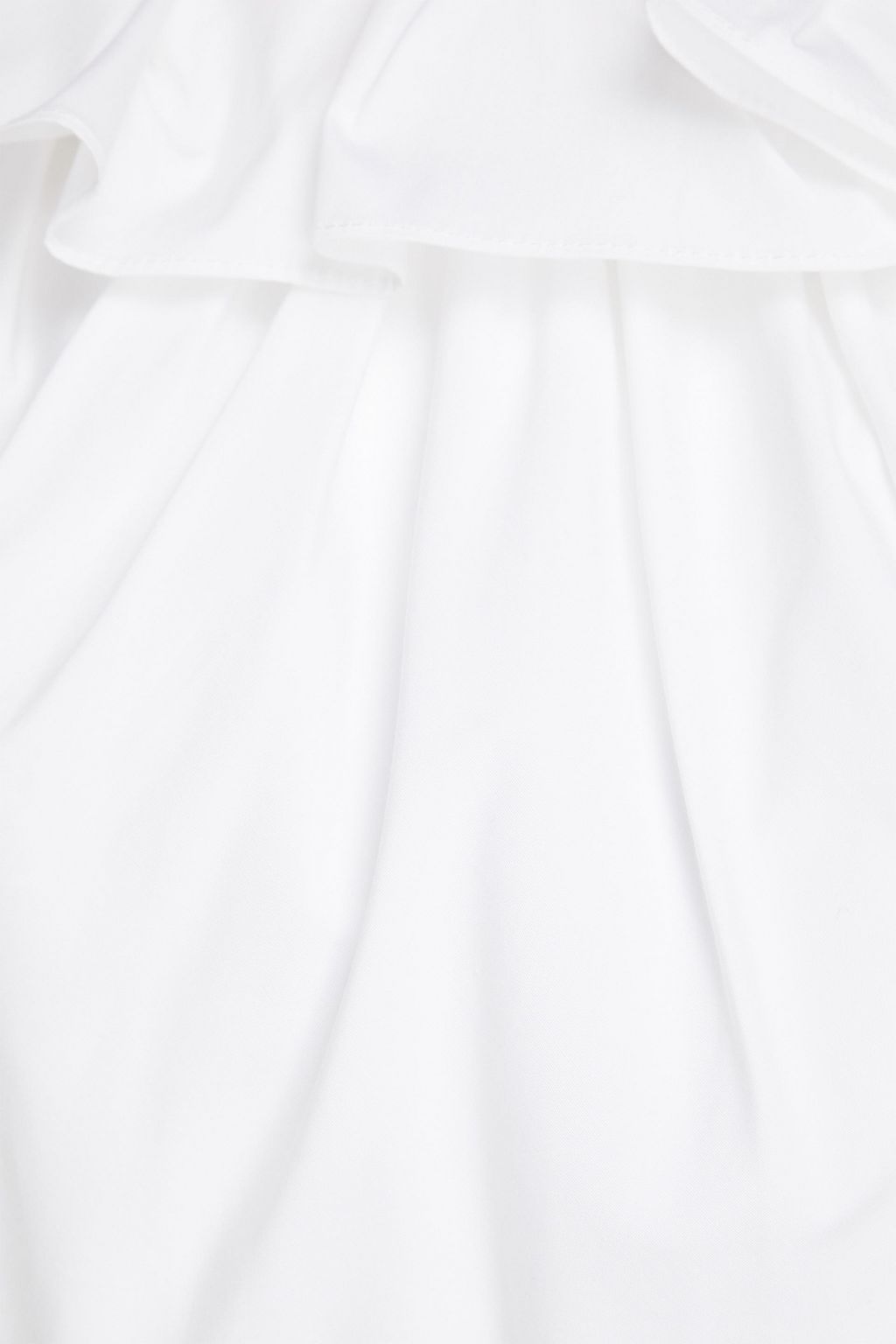 CAROLINA HERRERA コットン混ポプリン ミディワンピース タック入り