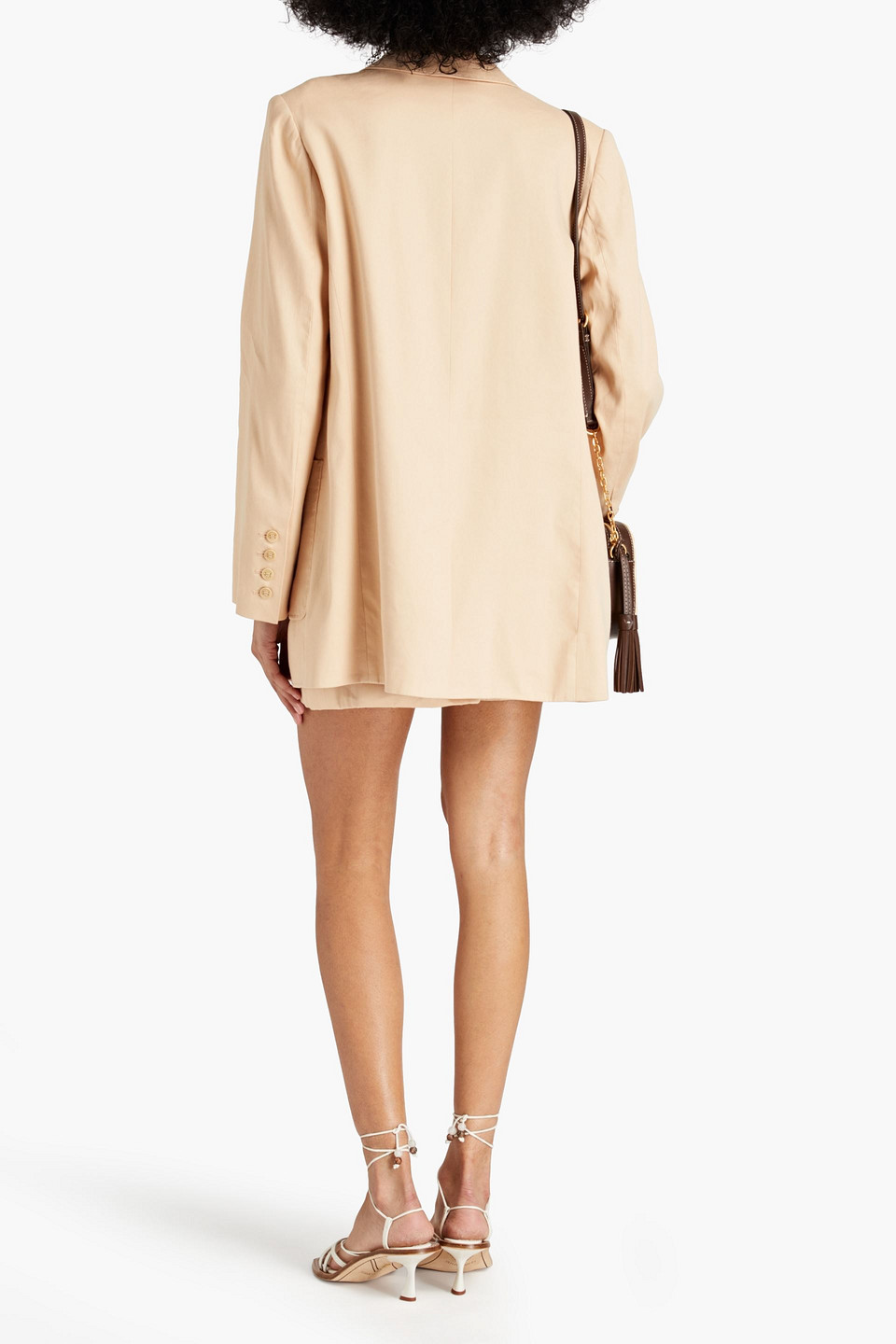 Shop Zimmermann Linen-blend Blazer In Sand