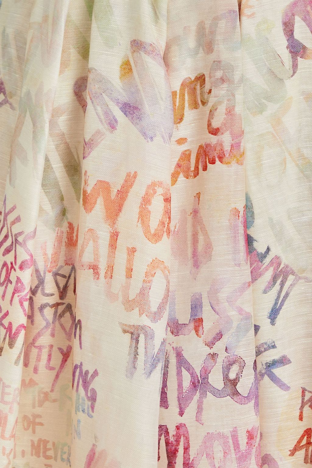 ZIMMERMANN Midirock aus einer Leinen-Seidenmischung mit Print