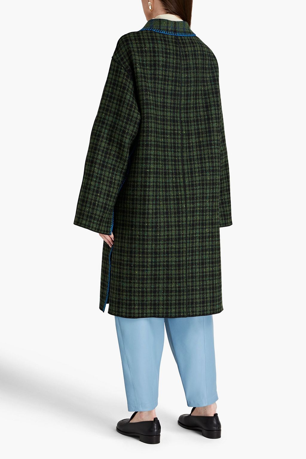 MARNI Checked wool-blend coat