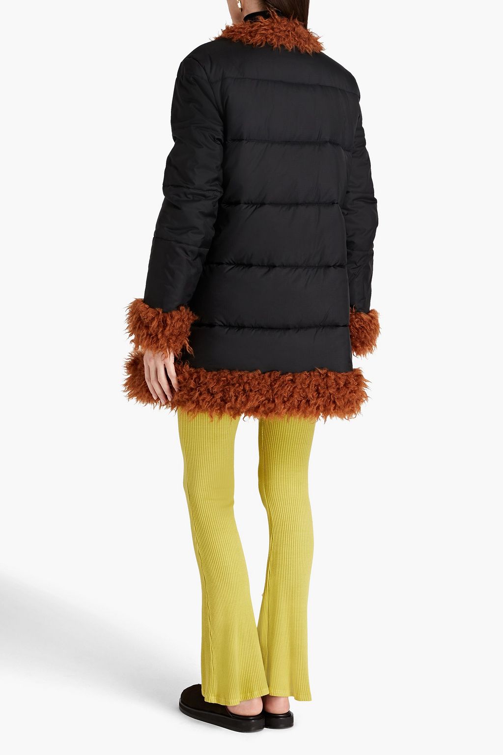 MARNI Wendbarer Mantel aus gestepptem Ripstop und Shearling-Imitat