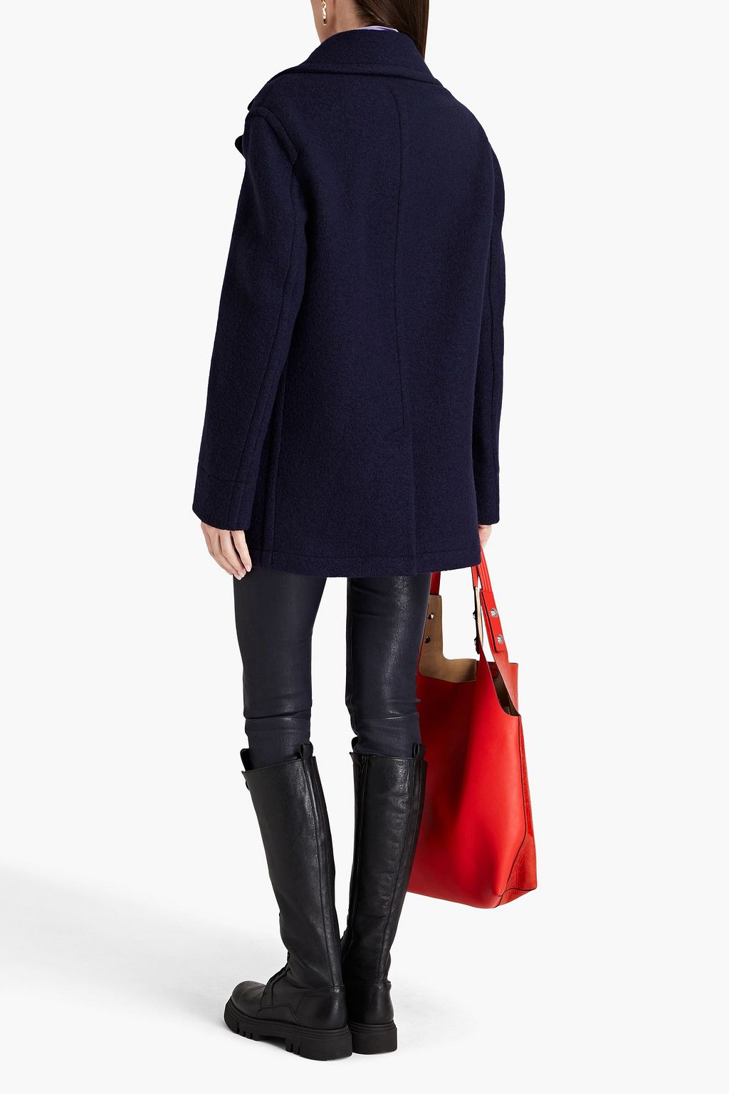 MARNI Doppelreihiger Mantel aus Bouclé-Wolle