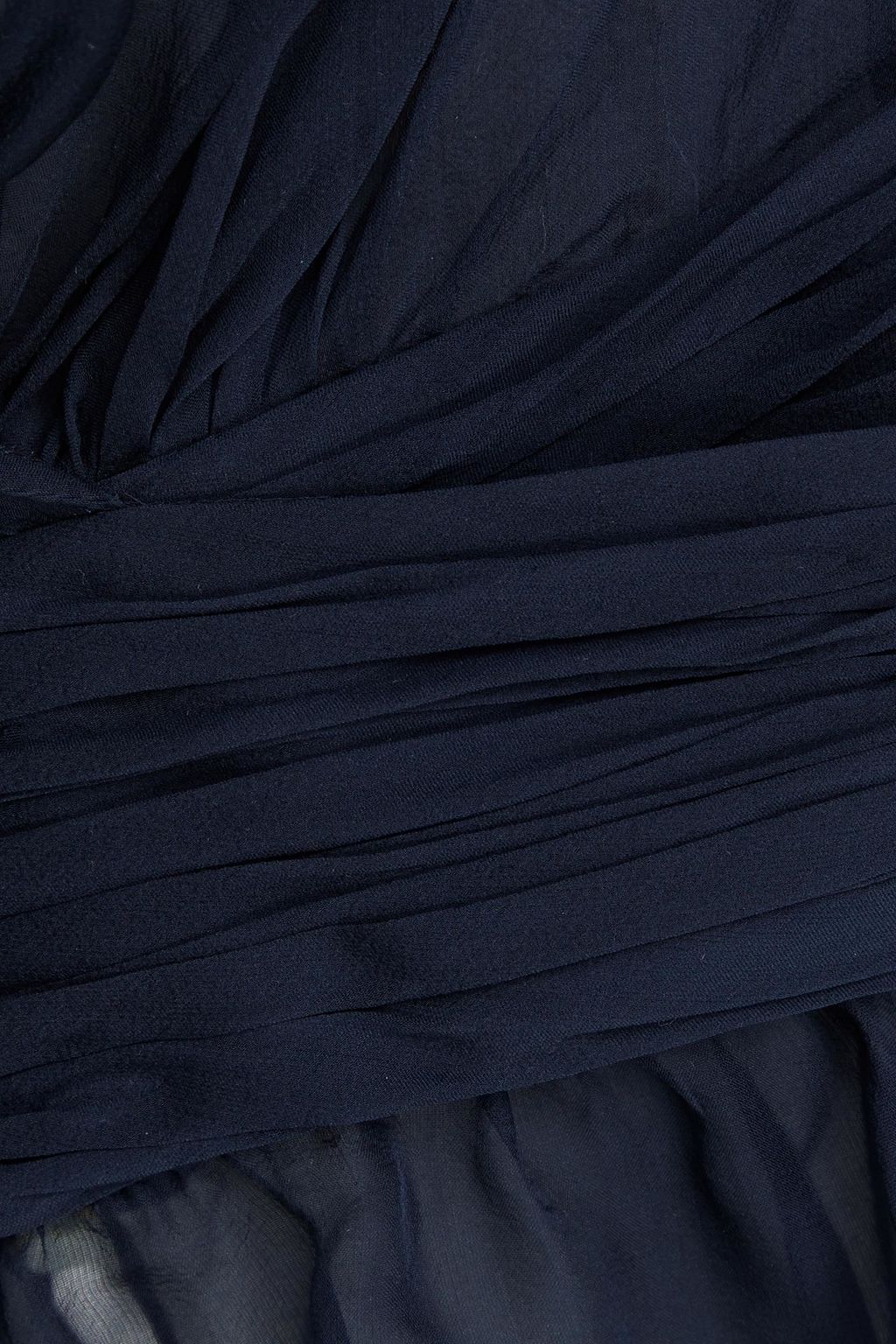 ZUHAIR MURAD توب قصير من الشيفون الحريري بتصميم ملموم