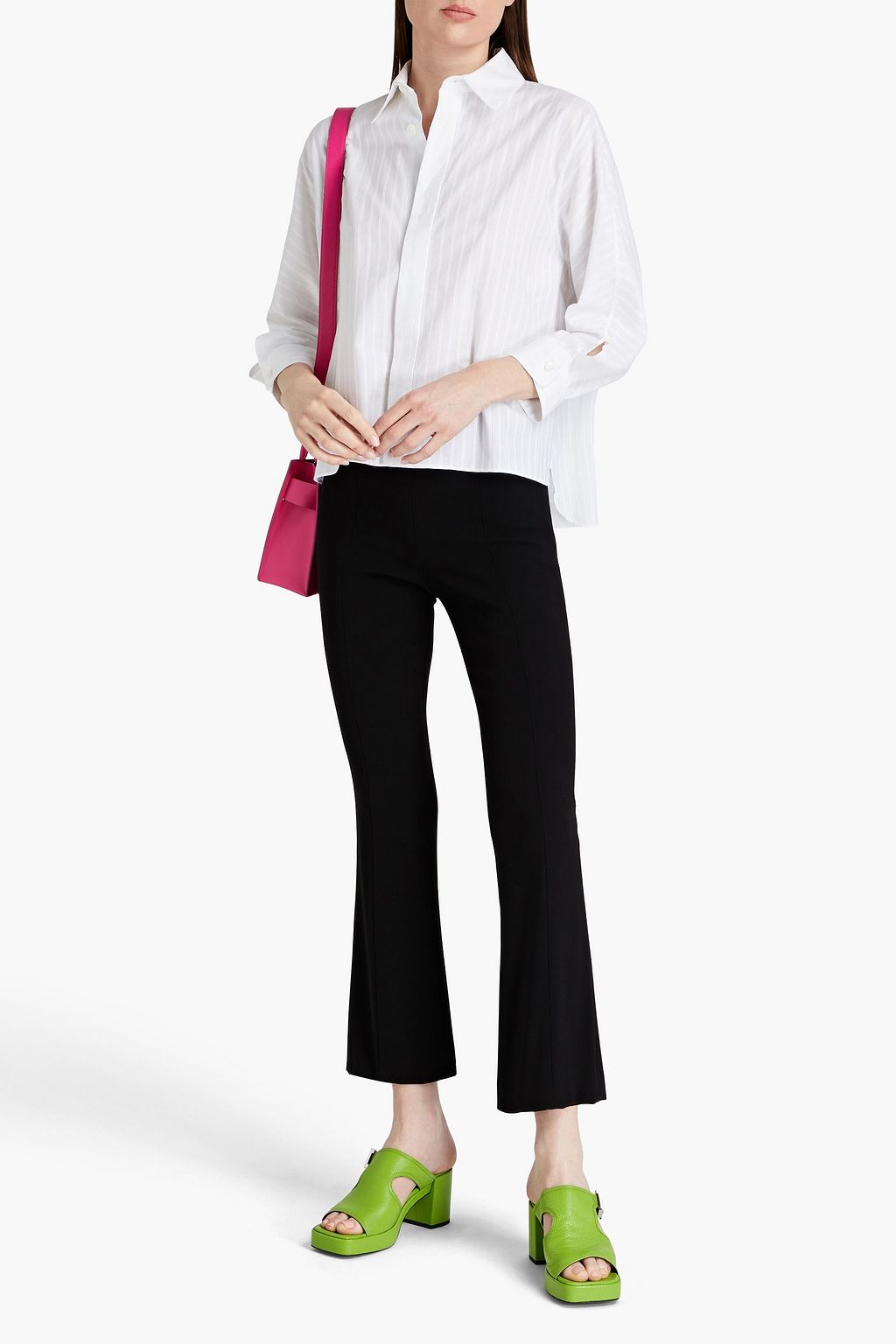 MARNI Embroidered cotton-poplin shirt
