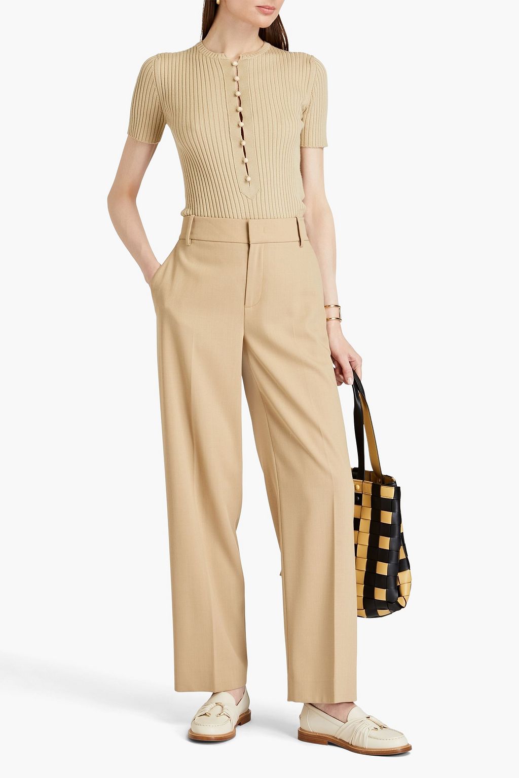 CHLOÉ Ribbed wool and cashmere top