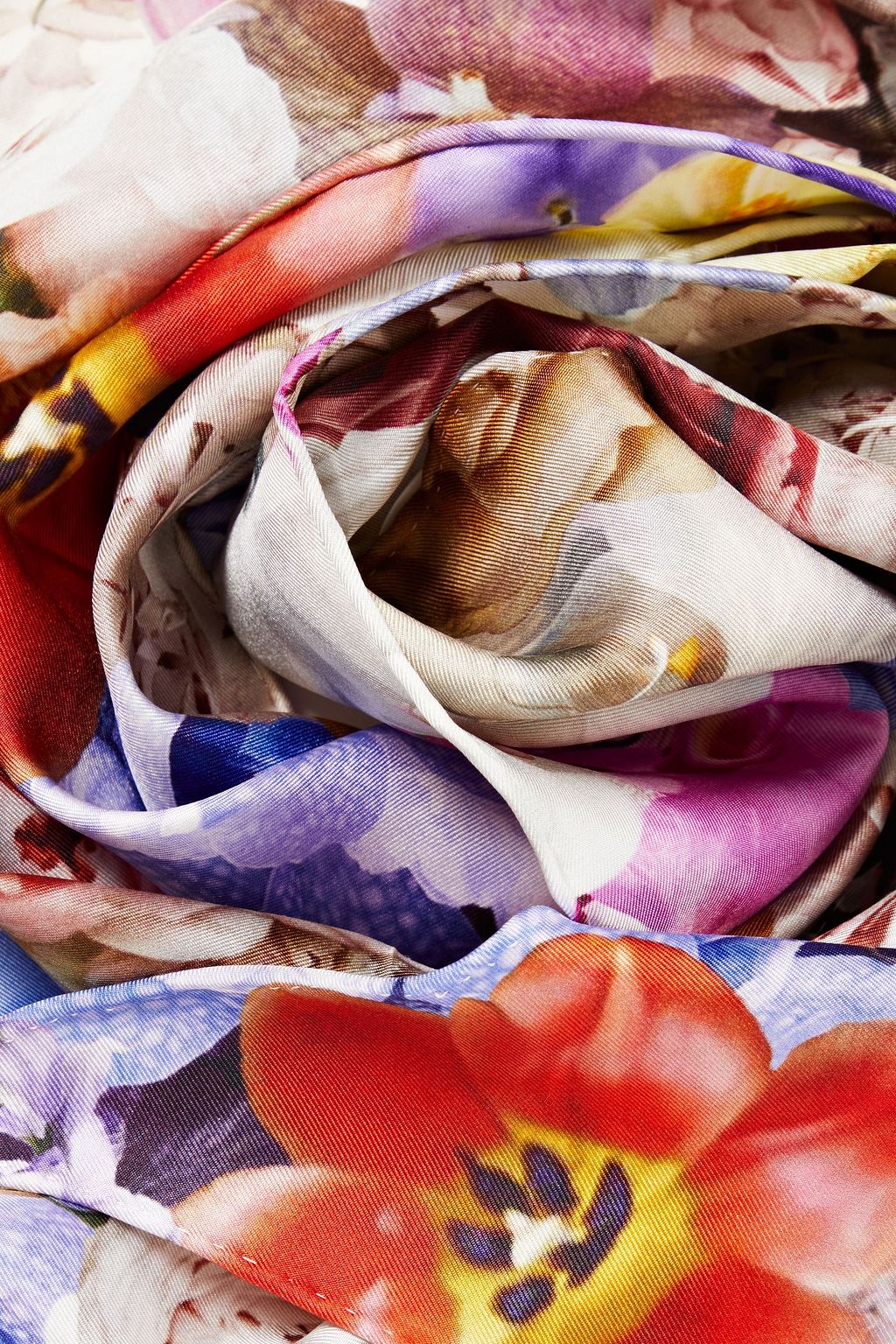ZIMMERMANN Floral-print silk-twill scarf