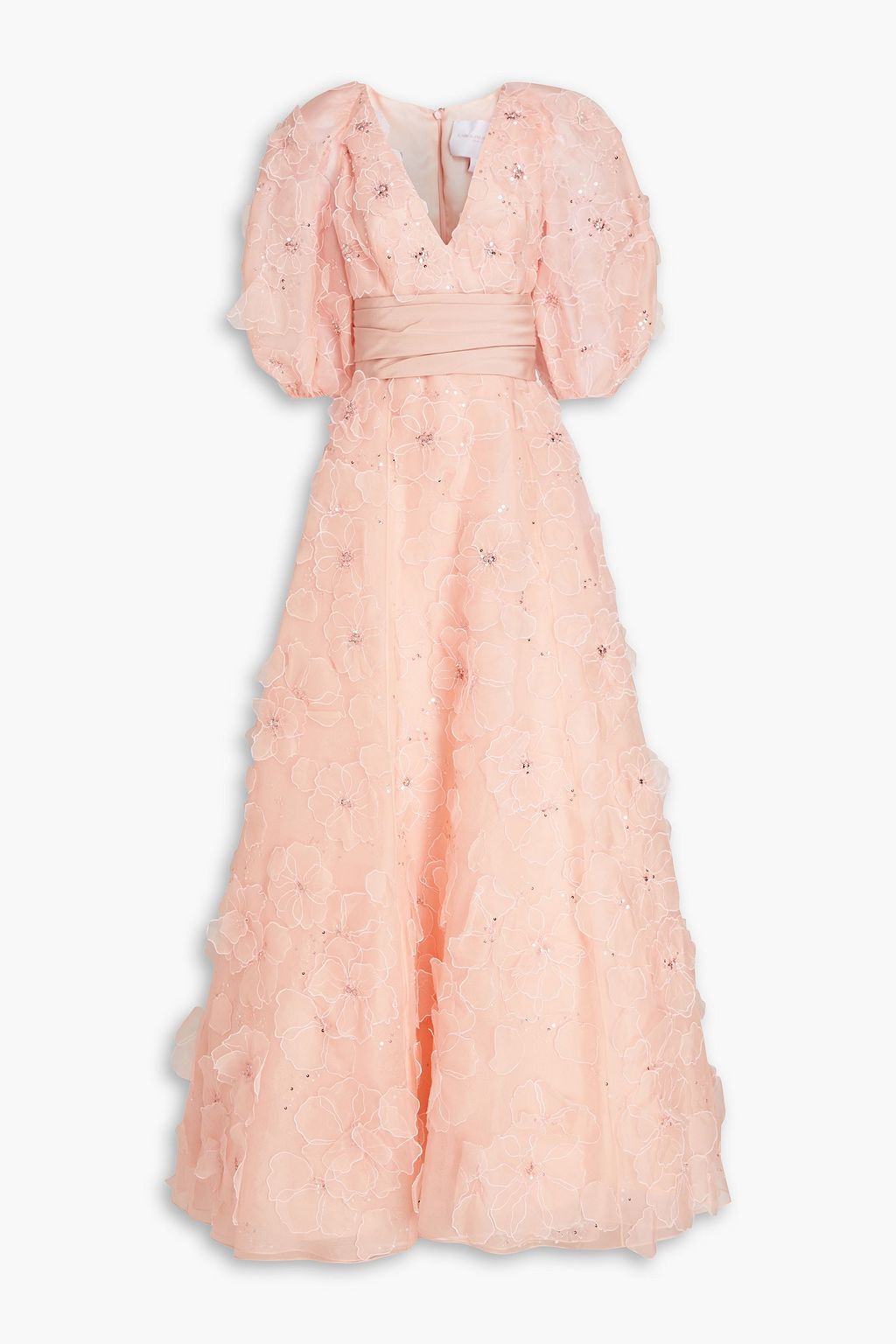 CAROLINA HERRERA Floral-appliquéd silk-organza gown | Sale up to 70% off |  THE OUTNET
