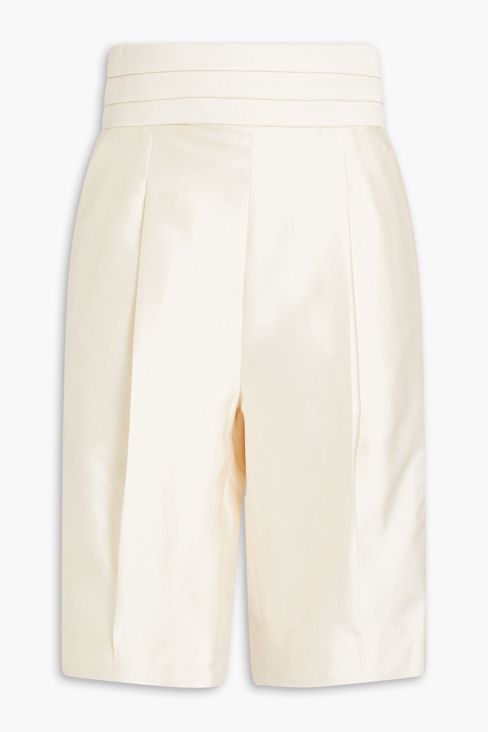 Zimmermann Wool And Silk-blend Shorts In Ecru