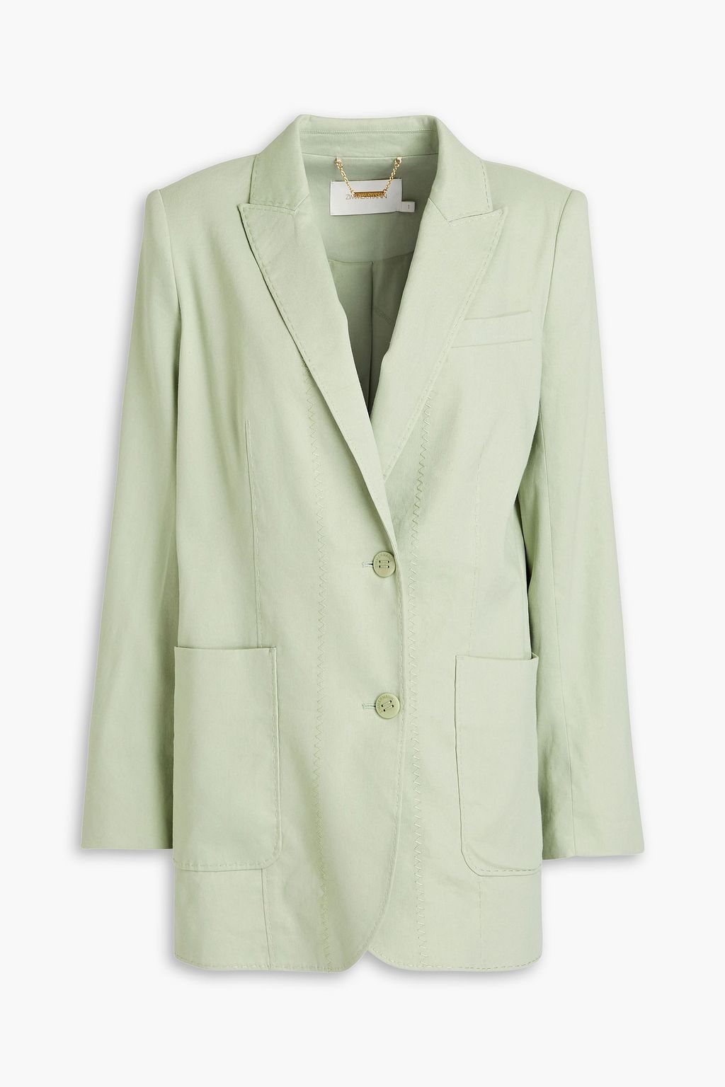 ZIMMERMANN Linen-blend twill blazer | THE OUTNET