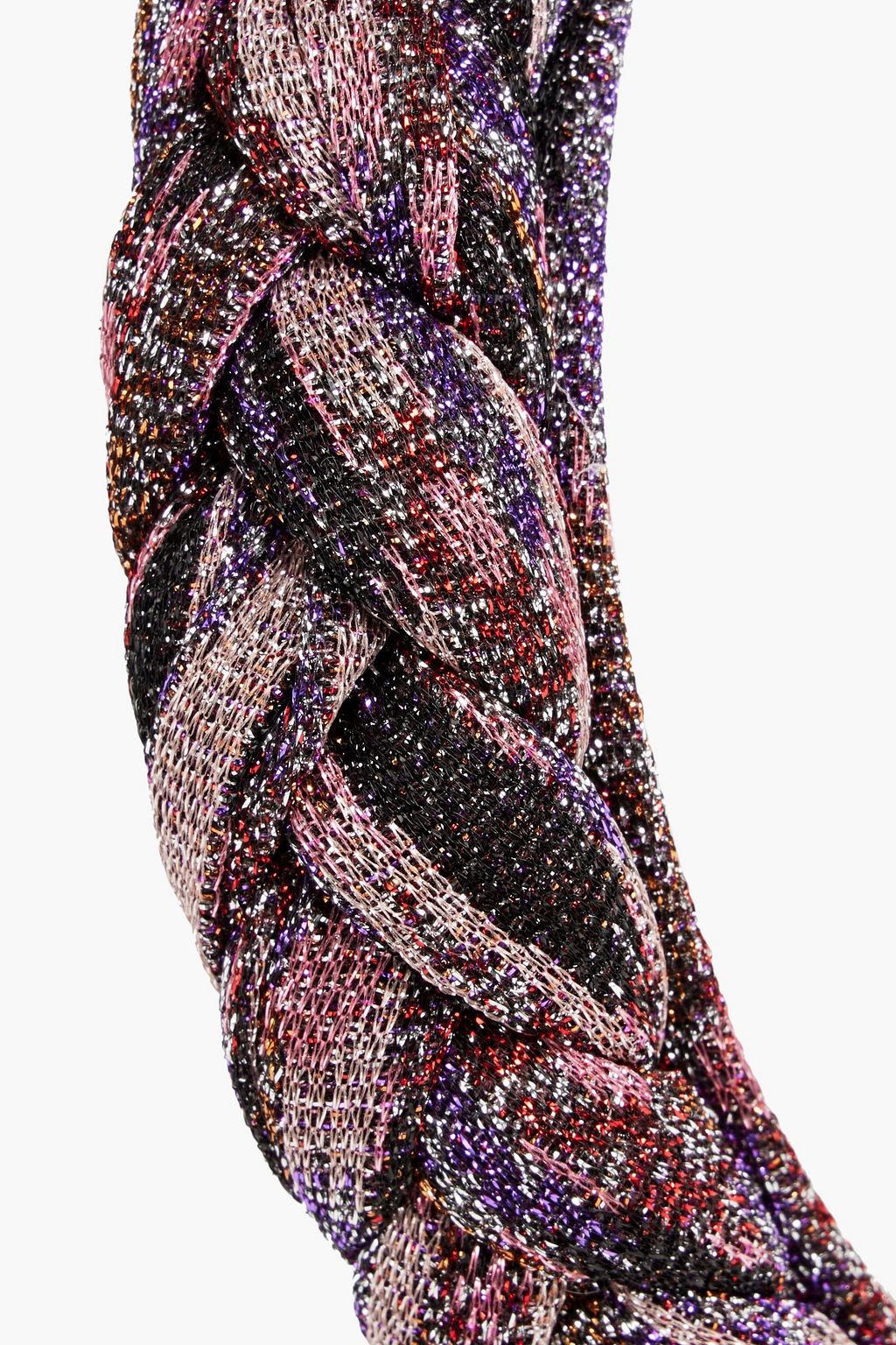 MISSONI Metallic braided crochet-knit headband
