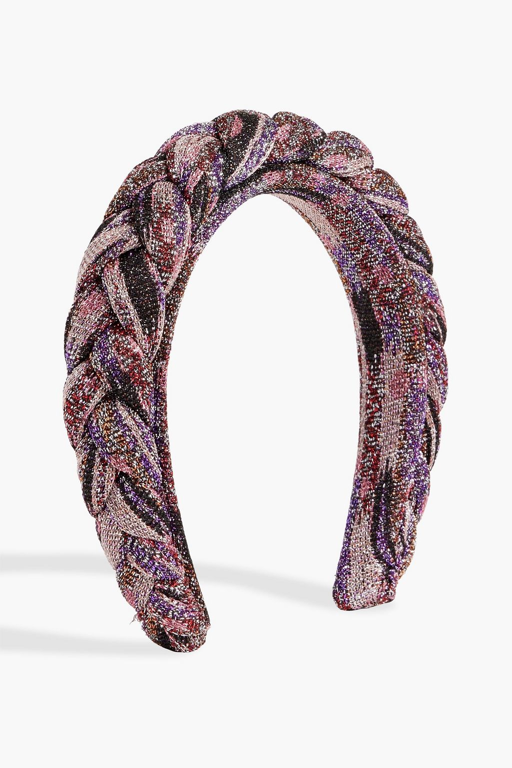 MISSONI Metallic braided crochet-knit headband