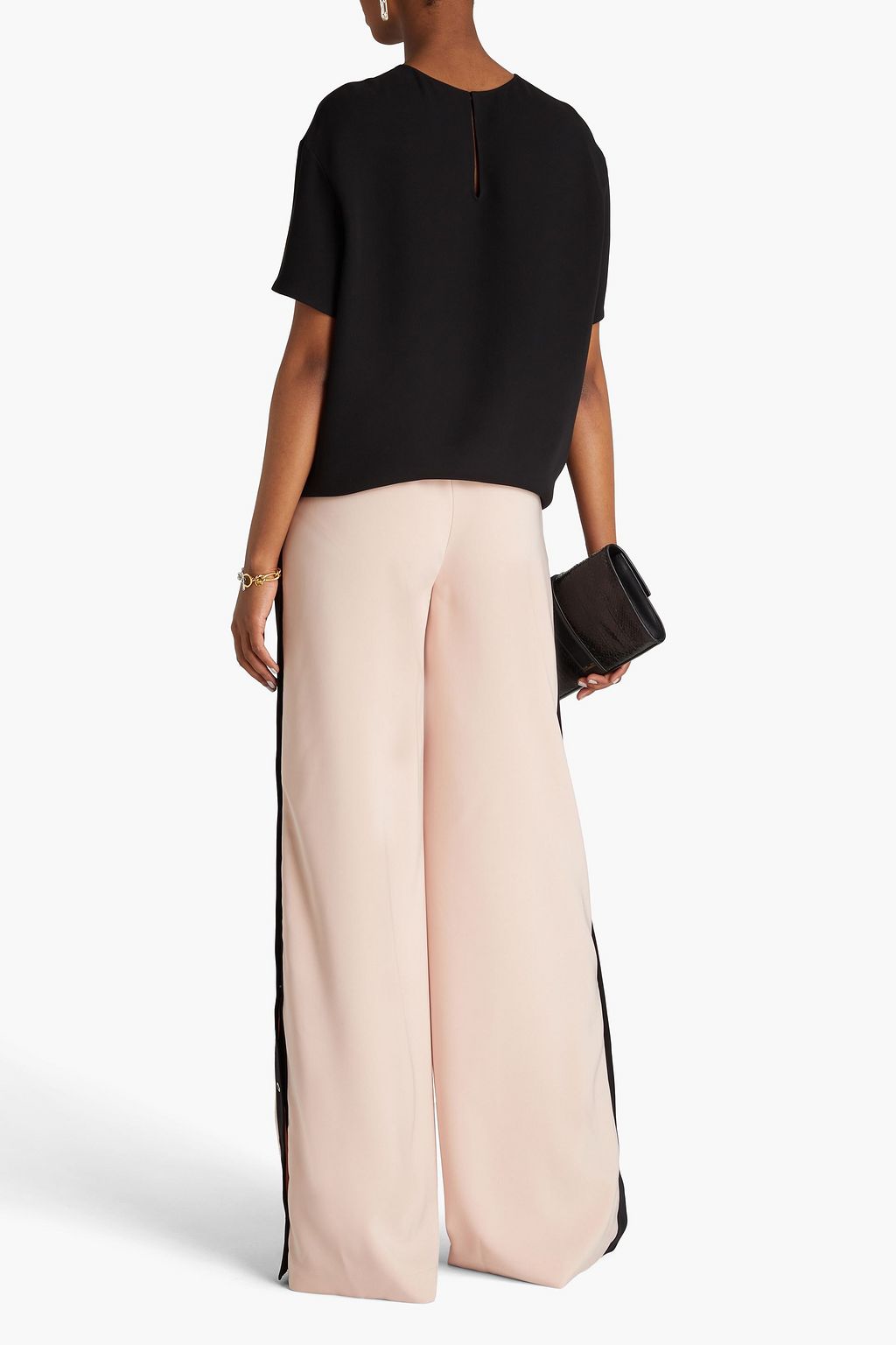 ZUHAIR MURAD Striped stretch-crepe wide-leg pants