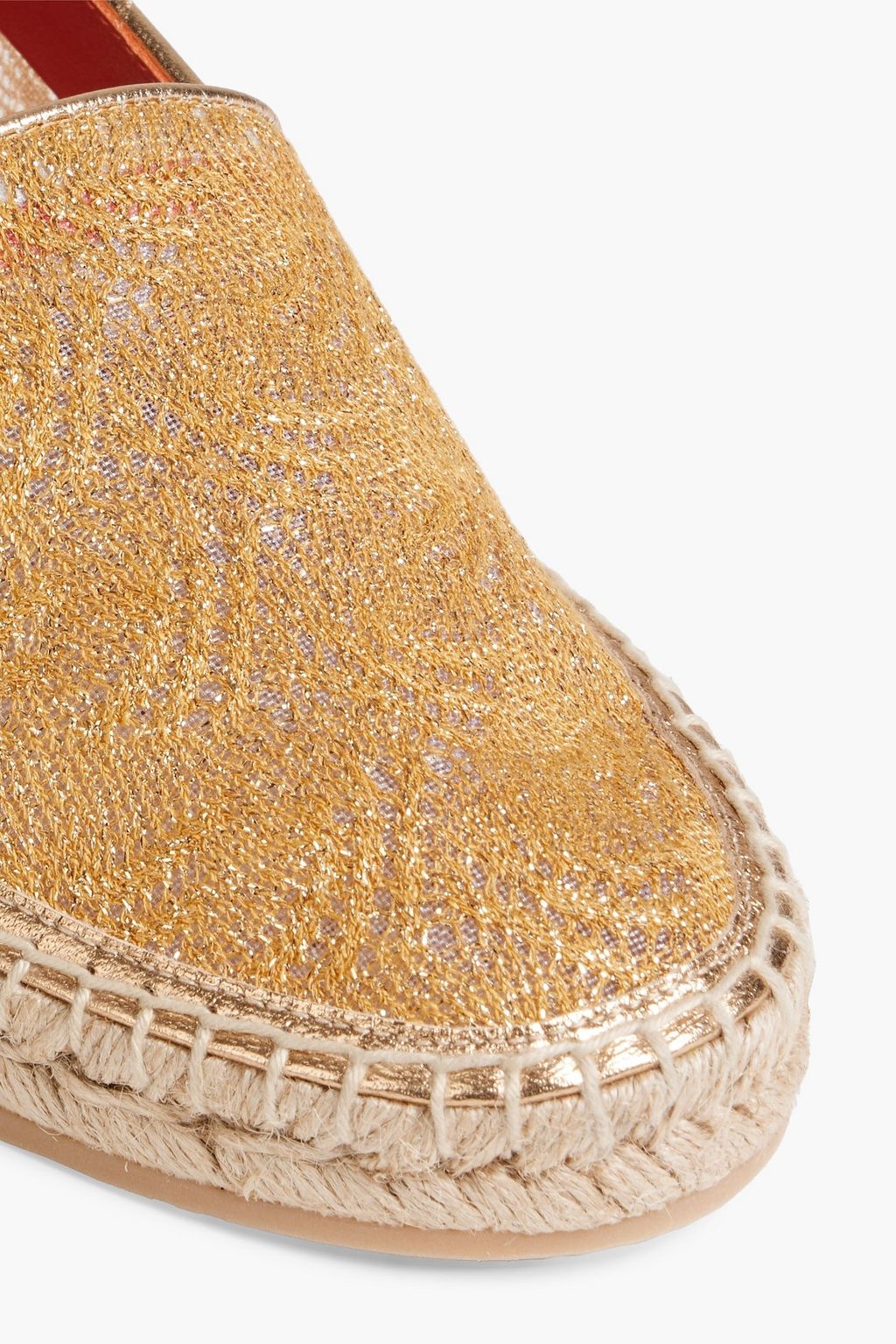 MISSONI Metallic crochet-knit espadrilles