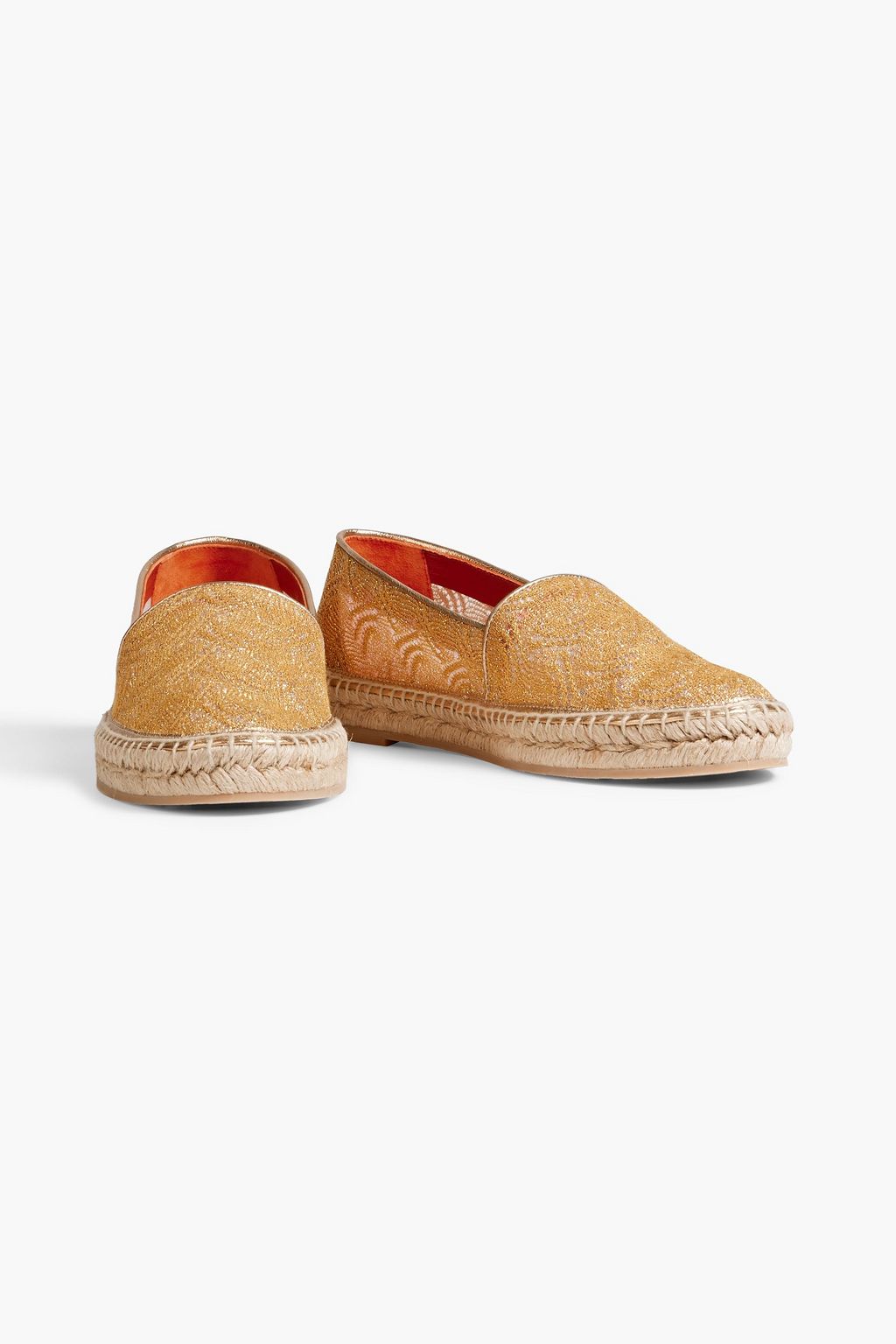 MISSONI Metallic crochet-knit espadrilles