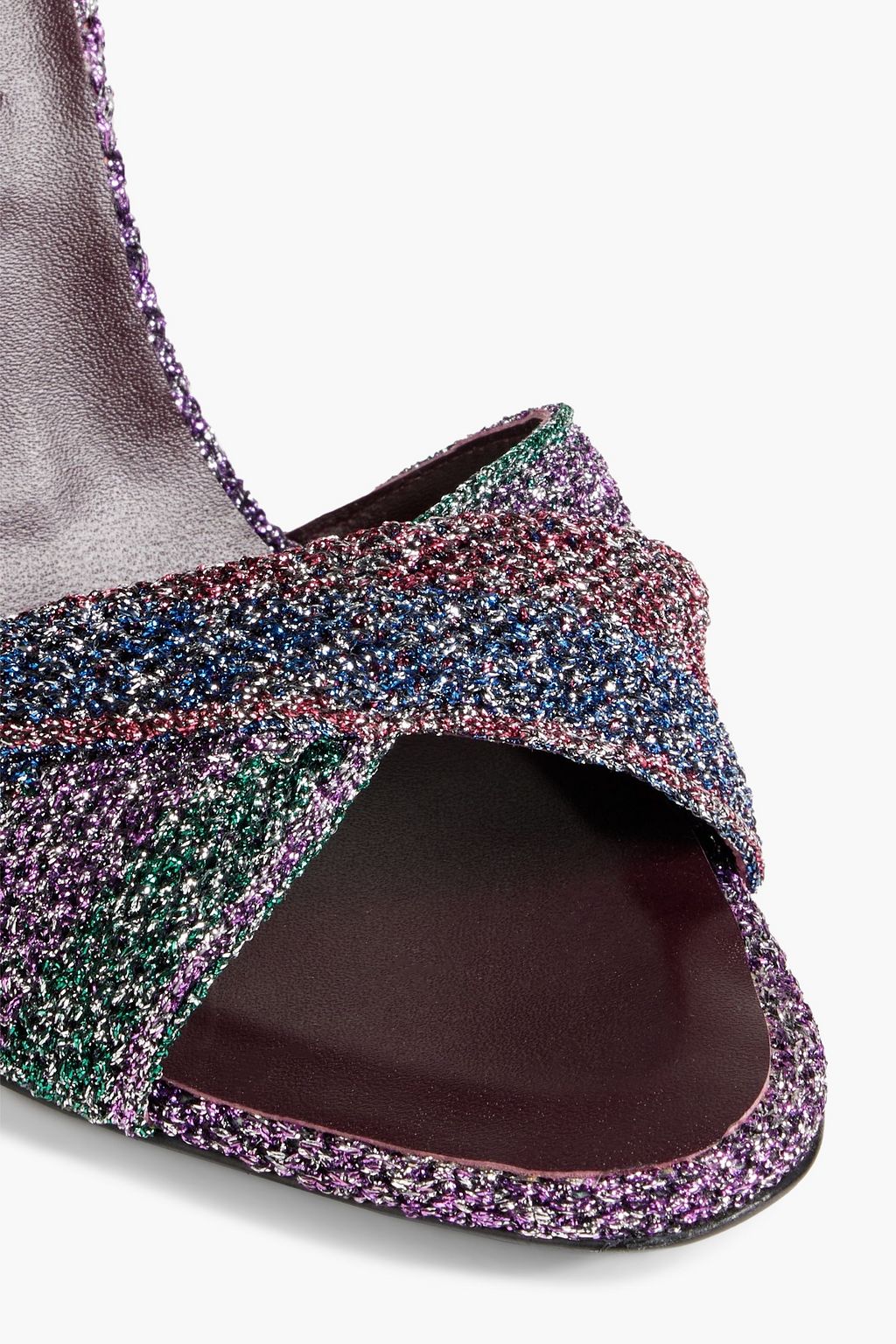 MISSONI Twisted metallic woven sandals