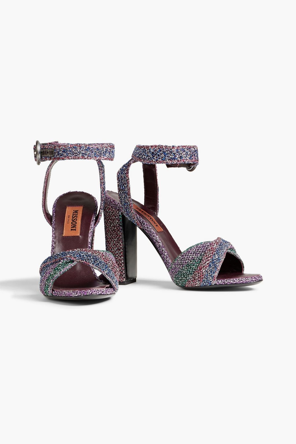 MISSONI Twisted metallic woven sandals