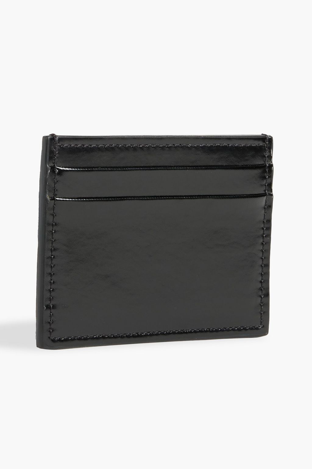 NANUSHKA Gilbert embossed vegan patent-leather cardholder