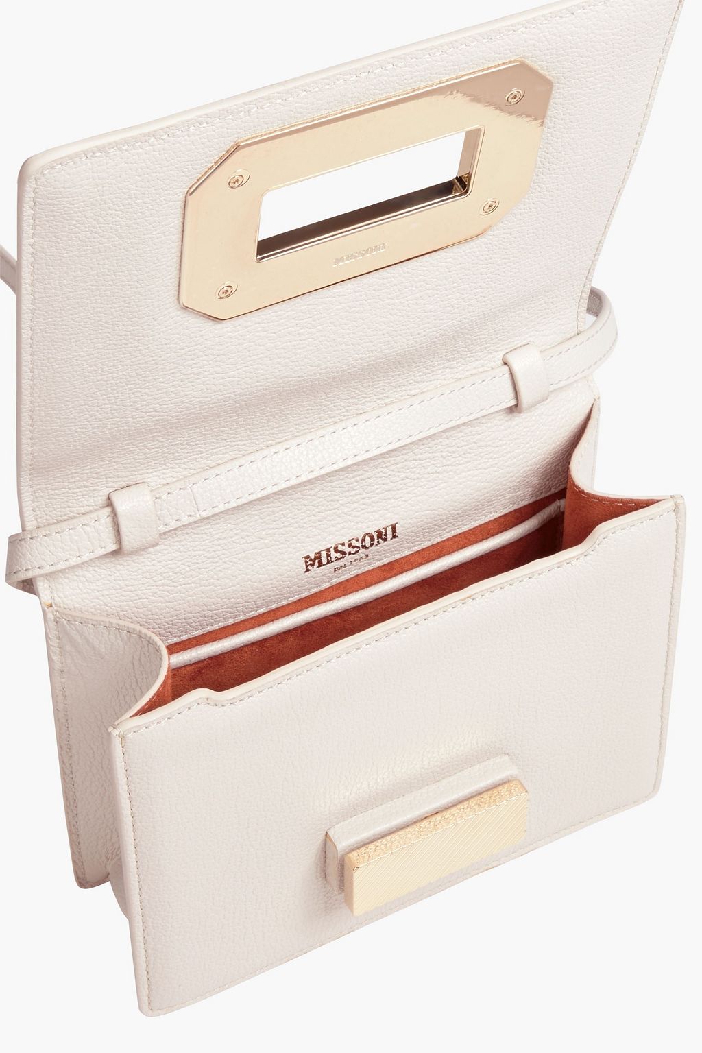 MISSONI Embossed pebbled-leather shoulder bag