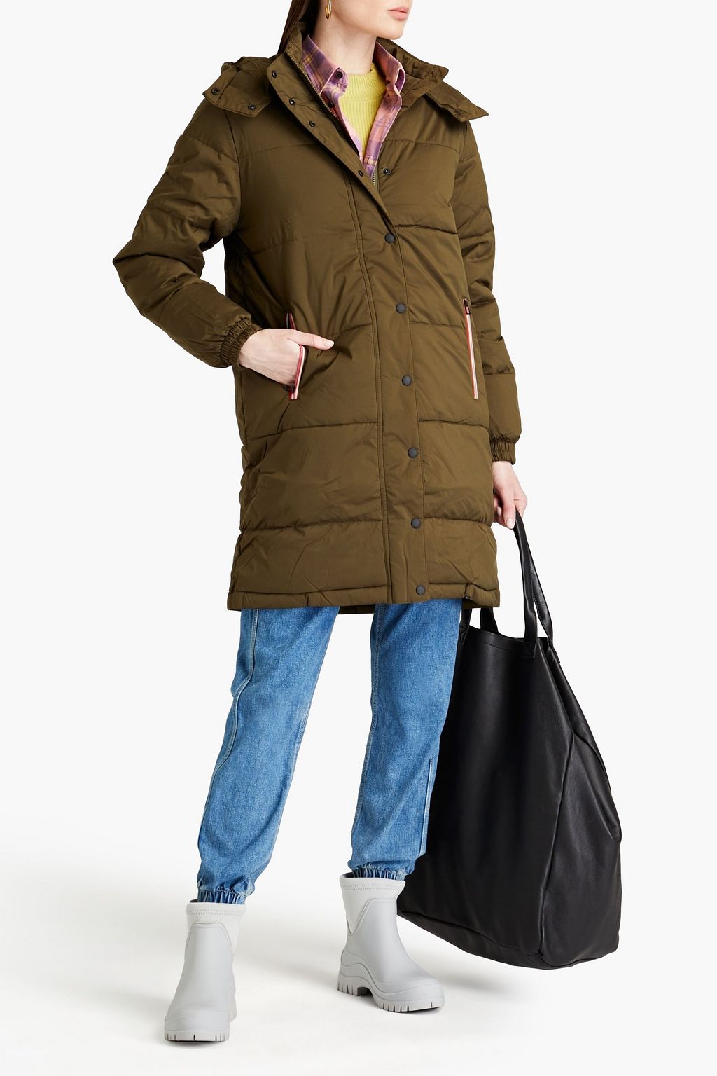 PAUL SMITH Quilted shell hooded coat