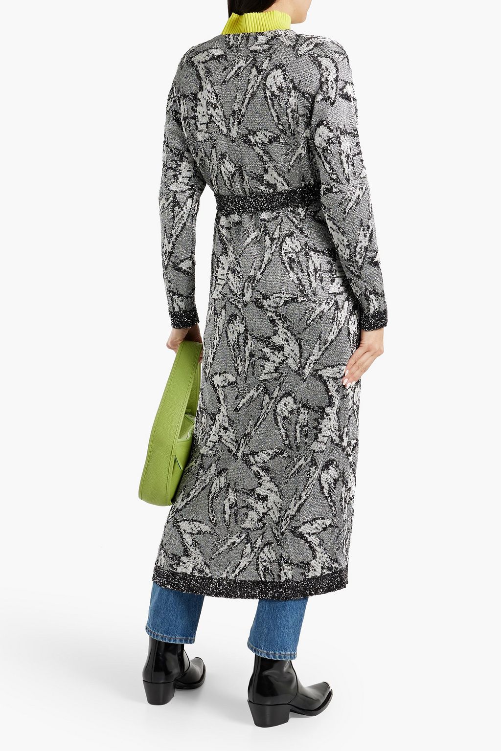 MISSONI Sequinembellished metallic crochetknit cardigan THE