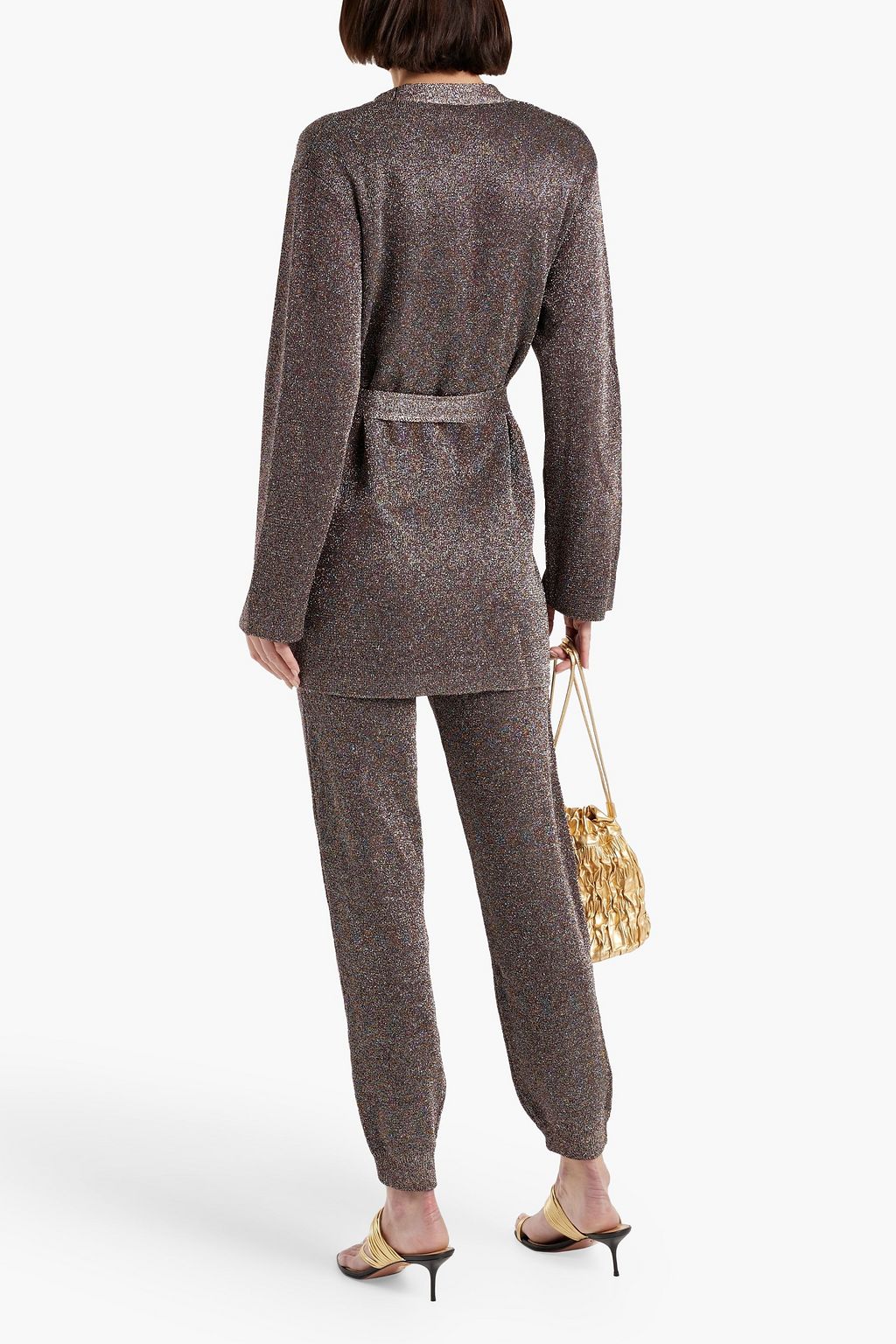 MISSONI Metallic crochet-knit wool-blend cardigan