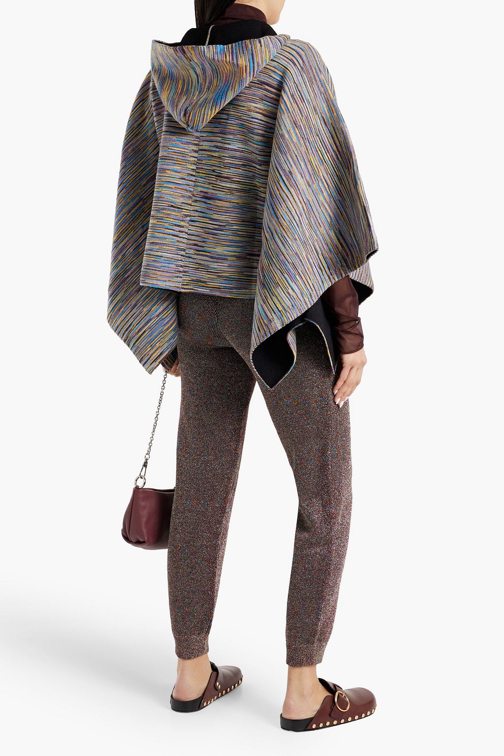 MISSONI Metallic crochet-knit wool-blend track pants