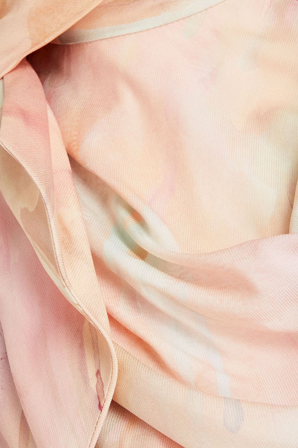 ZIMMERMANN Draped printed stretch-silk blouse