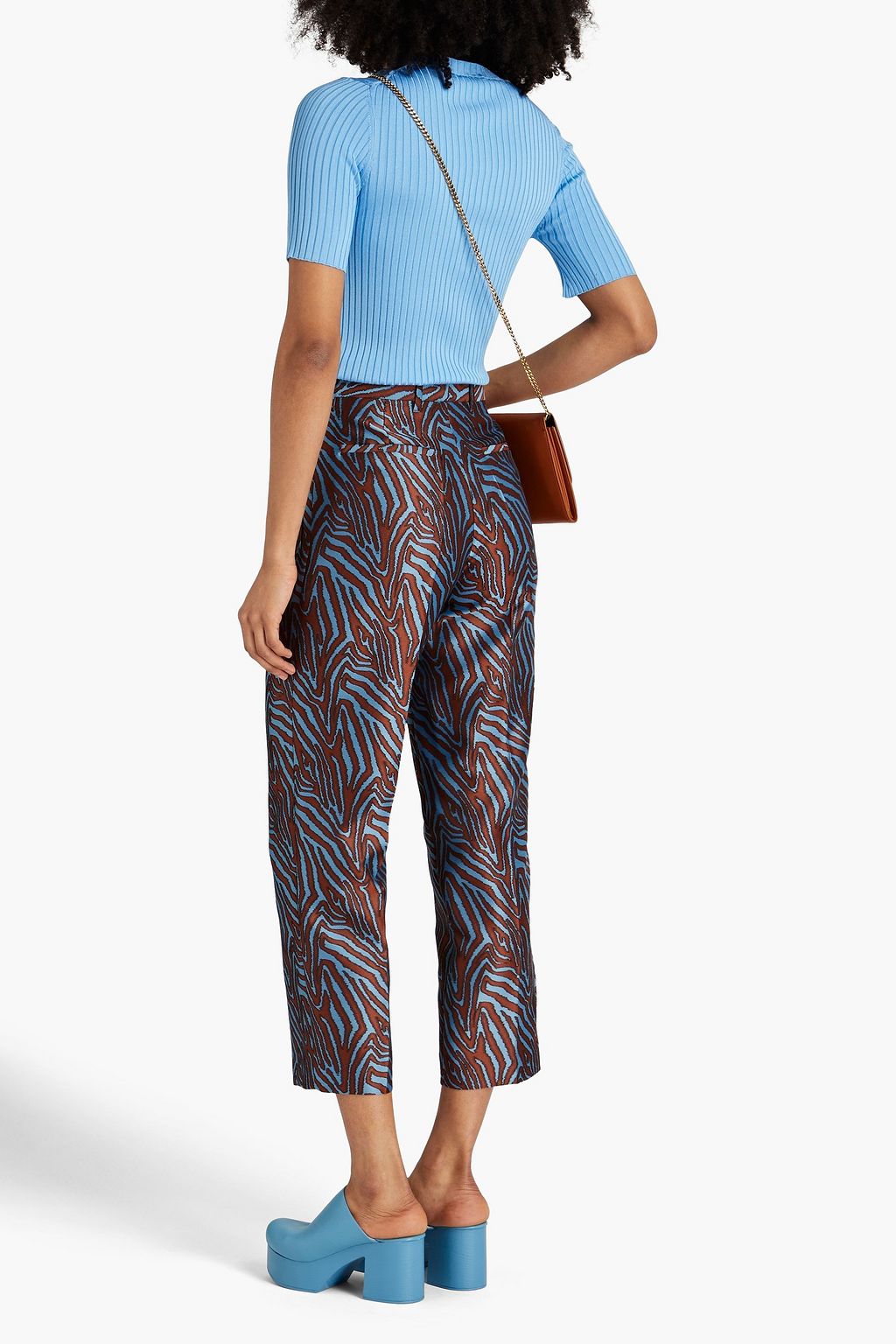 PAUL SMITH Cropped jacquard straight-leg pants