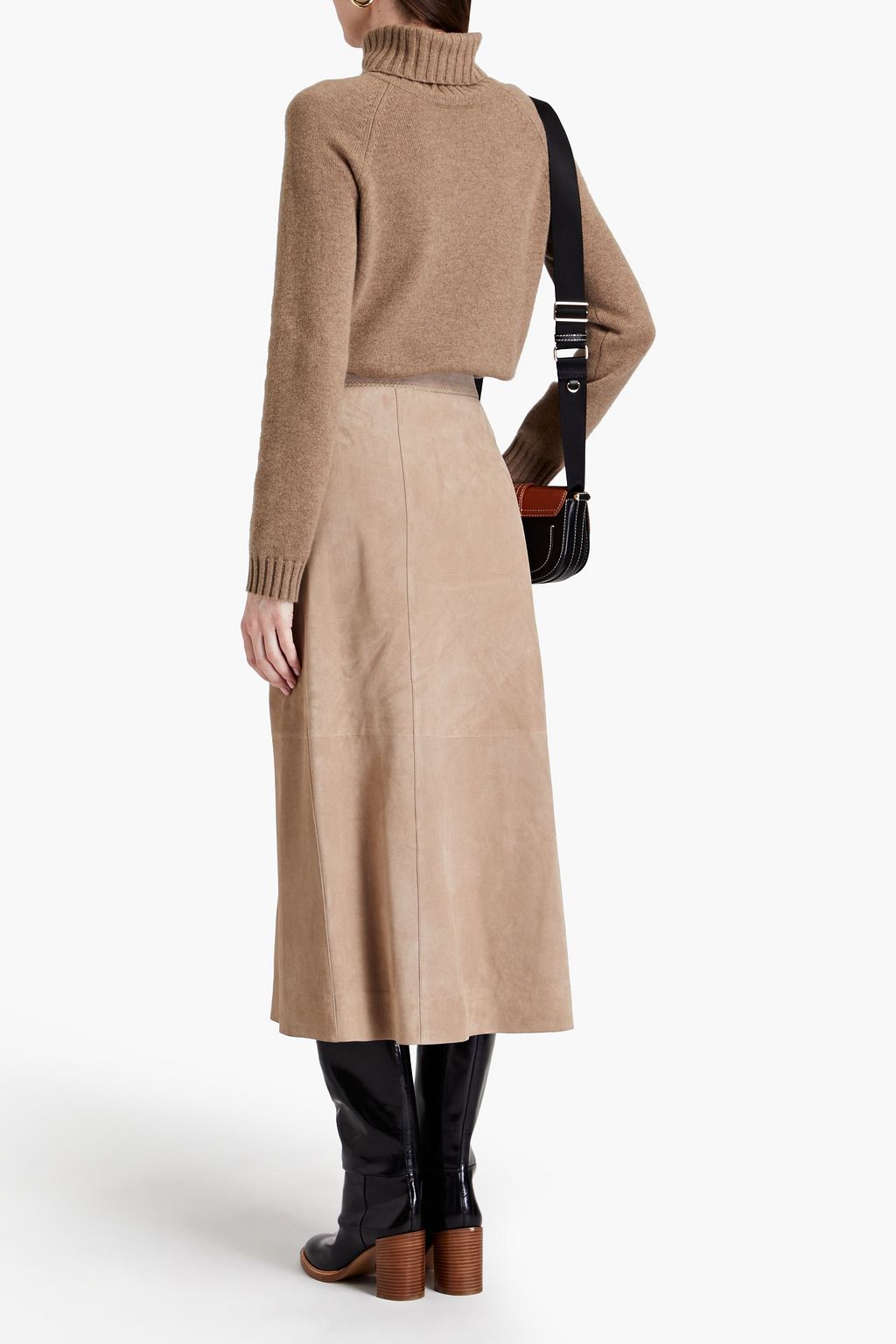CHLOÉ Suede midi skirt