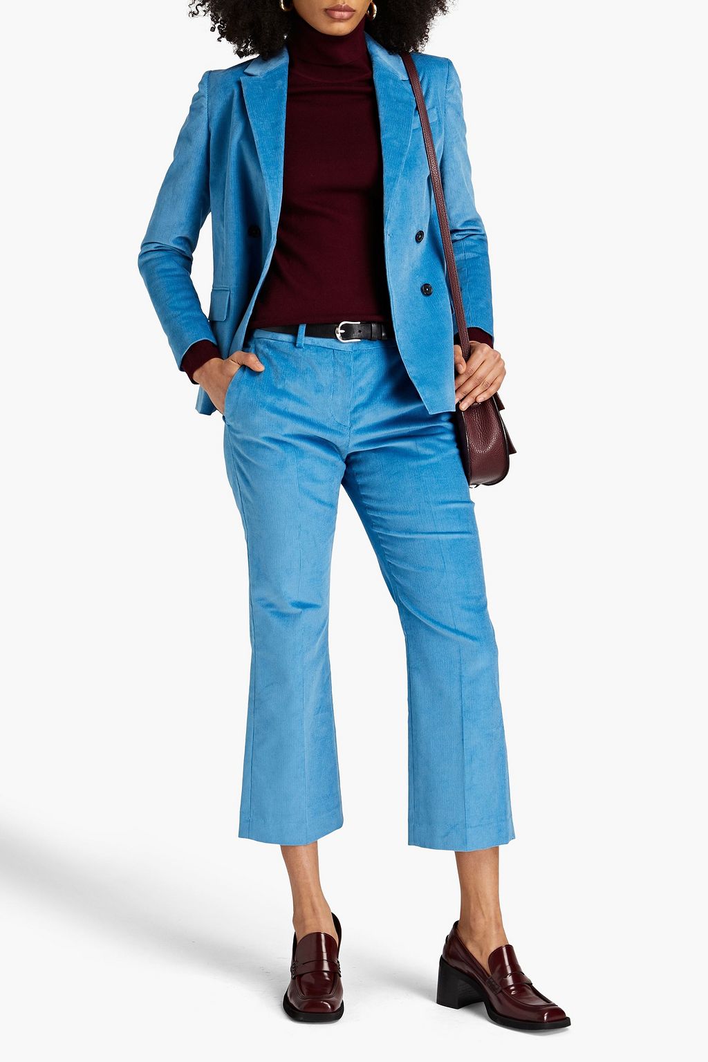 PAUL SMITH Cotton-blend corduroy kick-flare pants