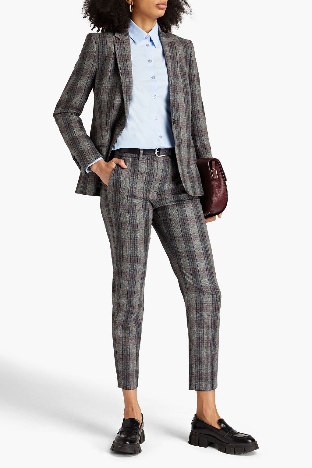 PAUL SMITH Prince of Wales checked woven slim-leg pants