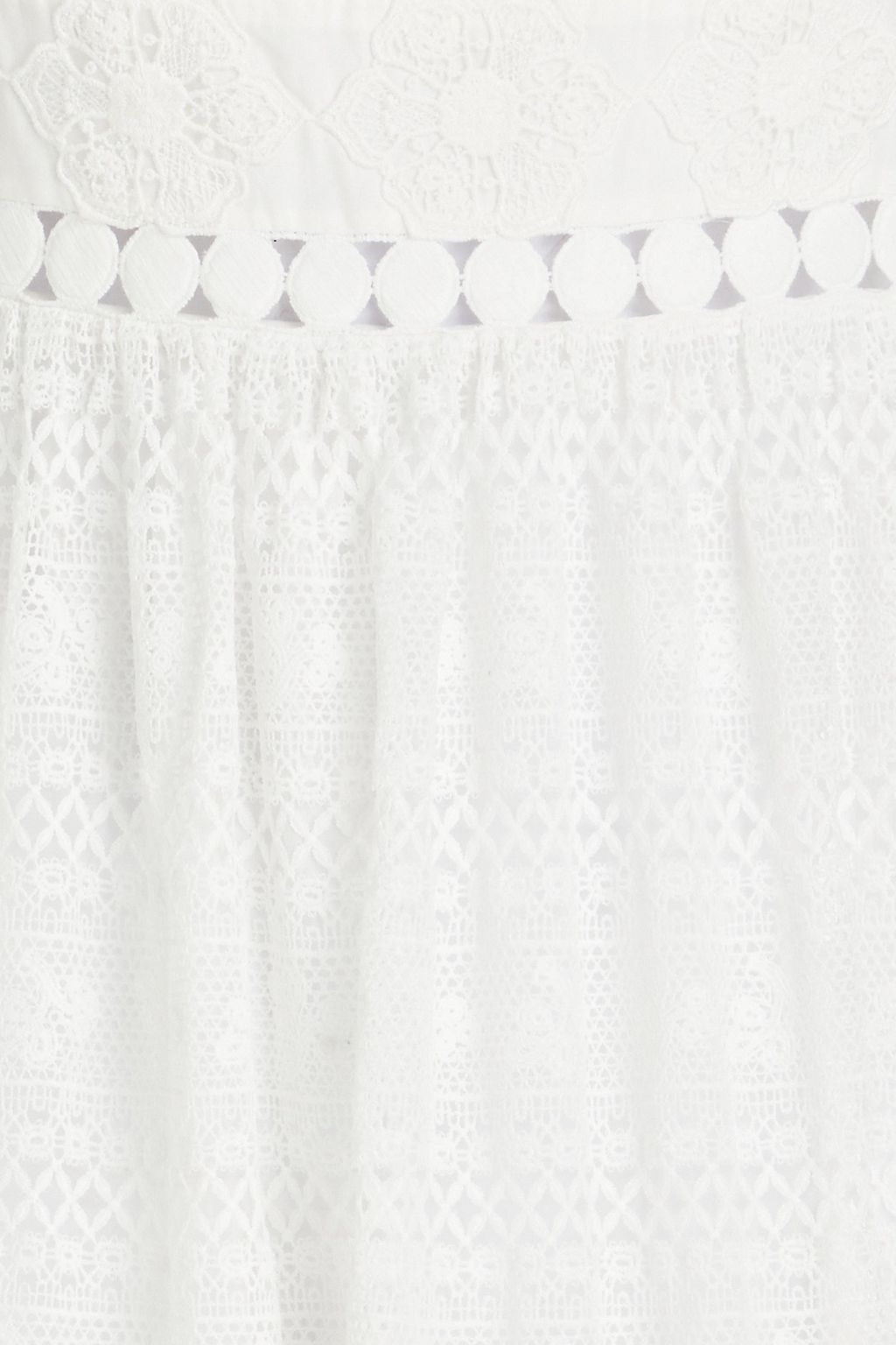 ZIMMERMANN Ruffled cotton crocheted lace maxi dress