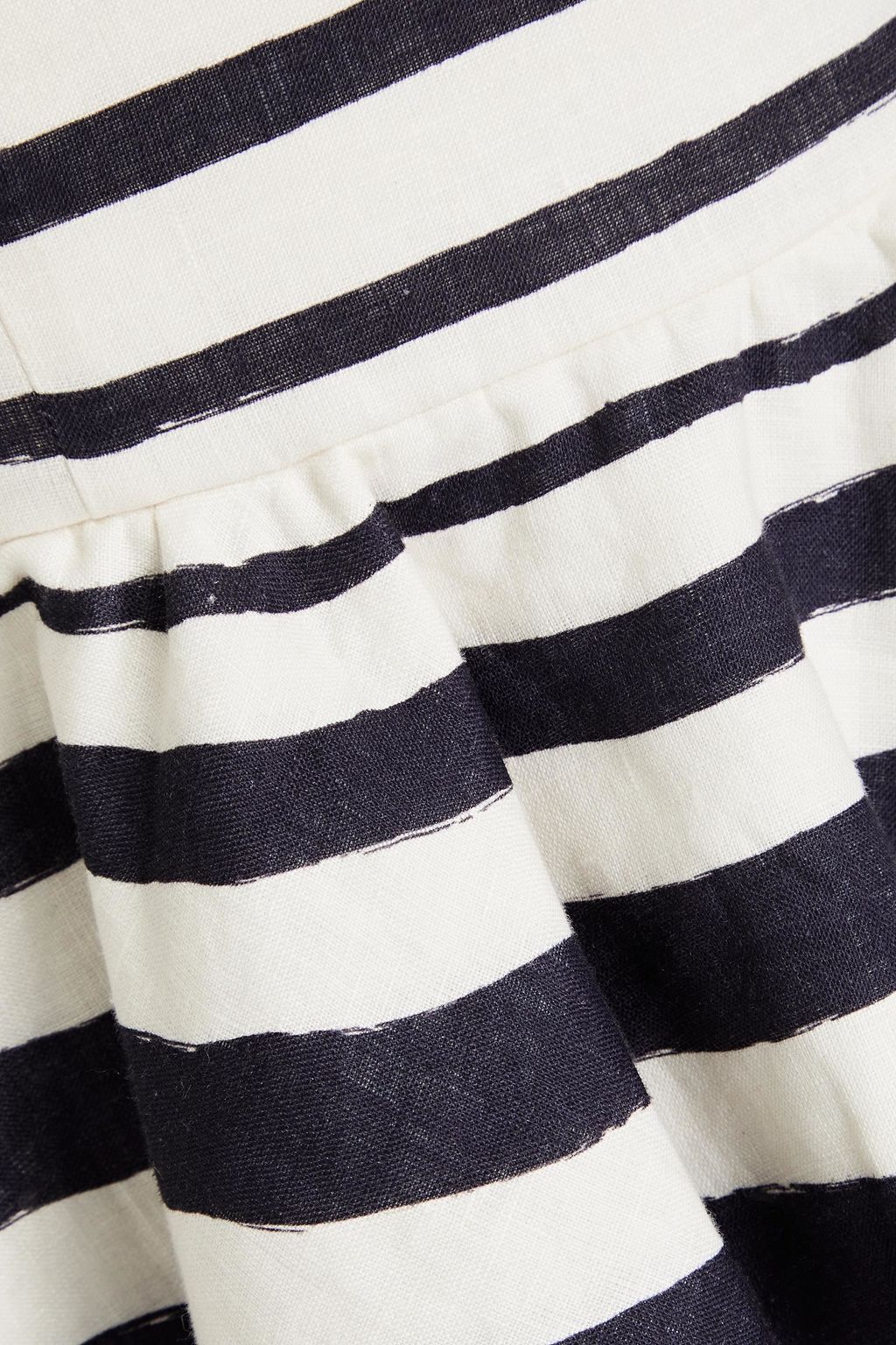 ZIMMERMANN Striped linen peplum top