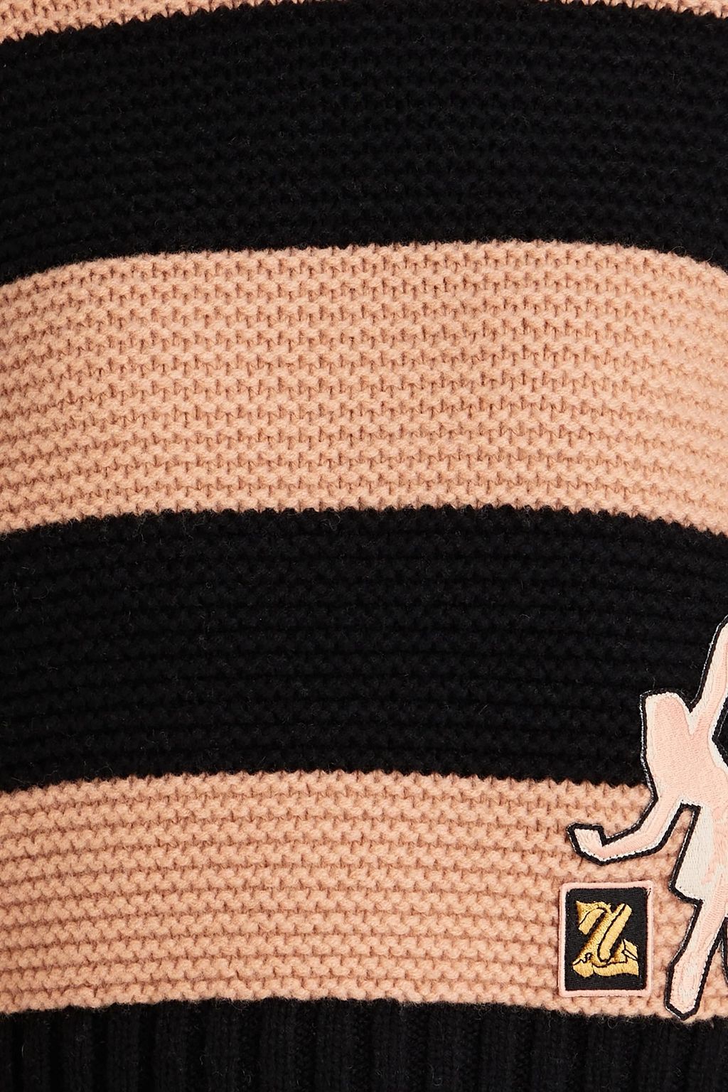 ZIMMERMANN Cropped Pullover aus Merinowolle mit Streifen