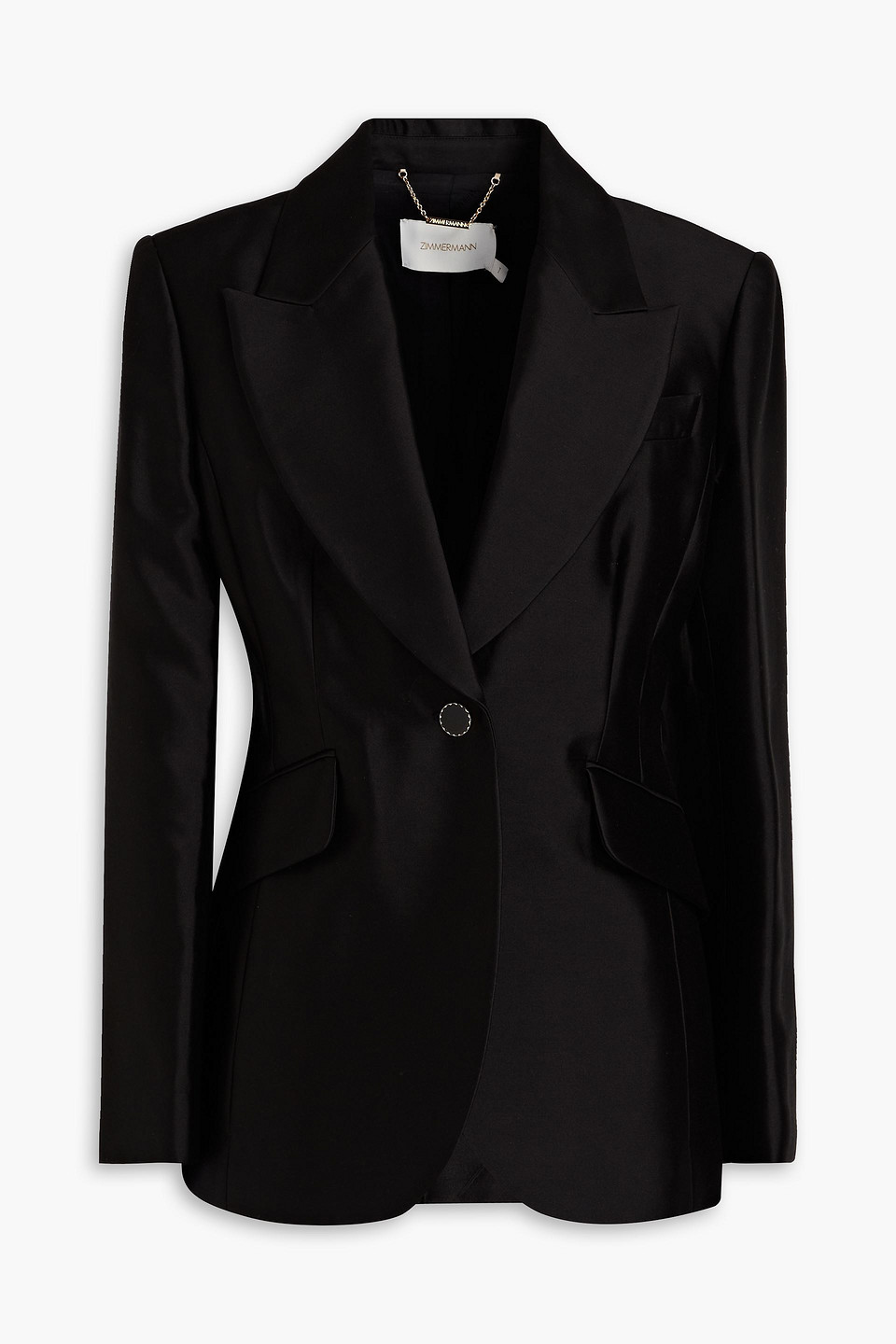 Zimmermann Wool And Silk-blend Blazer In Black