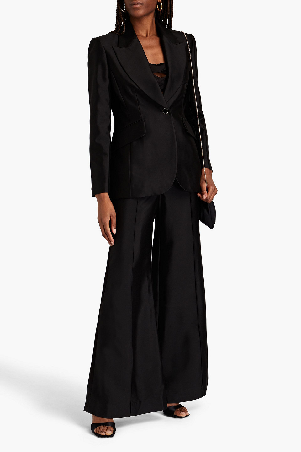 Zimmermann Wool And Silk-blend Blazer In Black